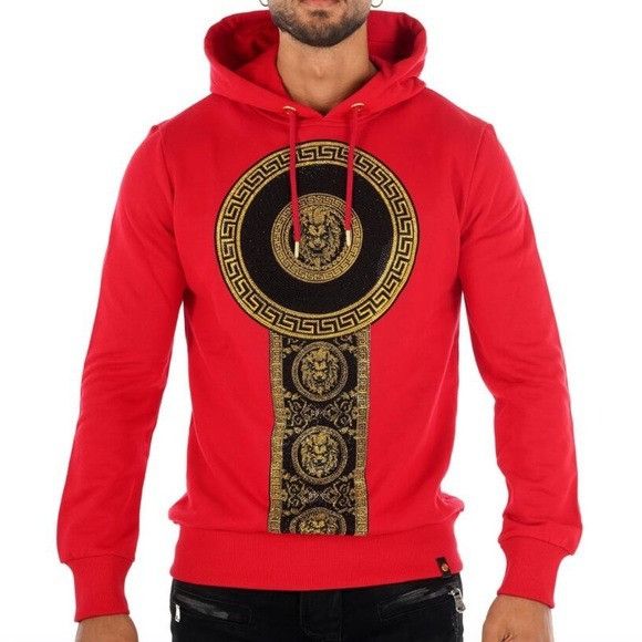 Designer Red Black Sweater Hoodie George V Designer Brand From Paris Size US S / EU 44-46 / 1 - 1 Preview