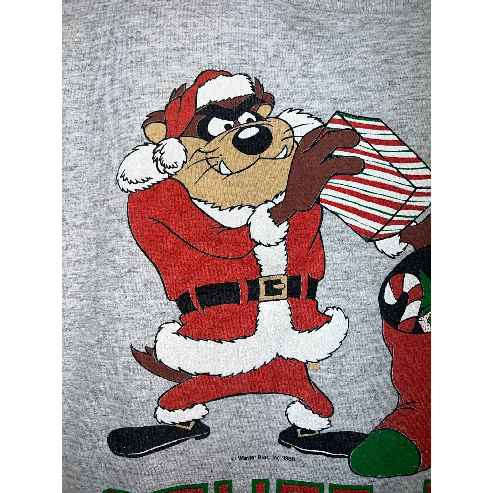 Vintage Vintage Taz Christmas Shirt Looney Tunes Jostens Cartoon 90s Size US L / EU 52-54 / 3 - 3 Thumbnail