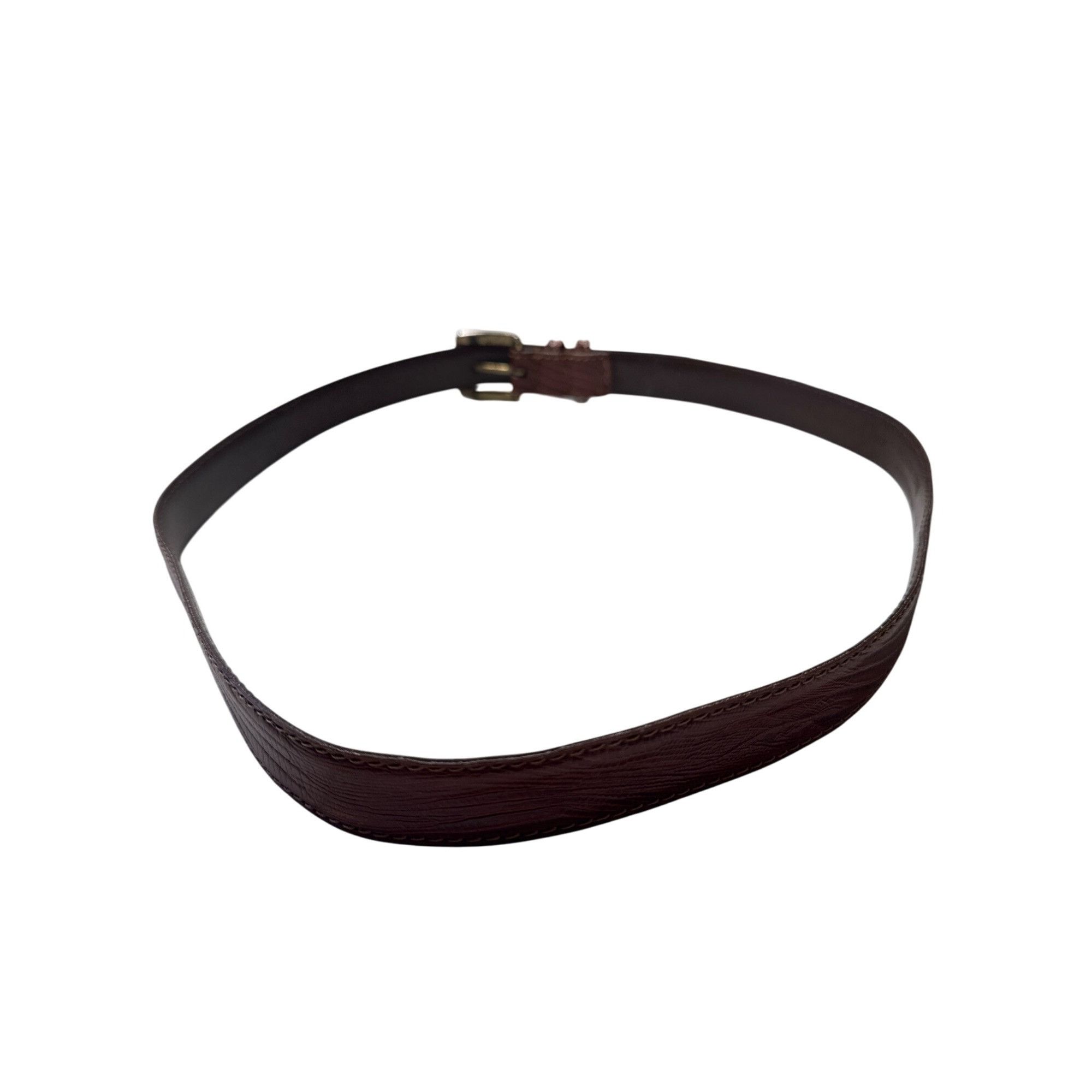 Dior Christian Dior Womens Brown Genuine Leather Belt With Brass Size ONE SIZE - 3 Thumbnail
