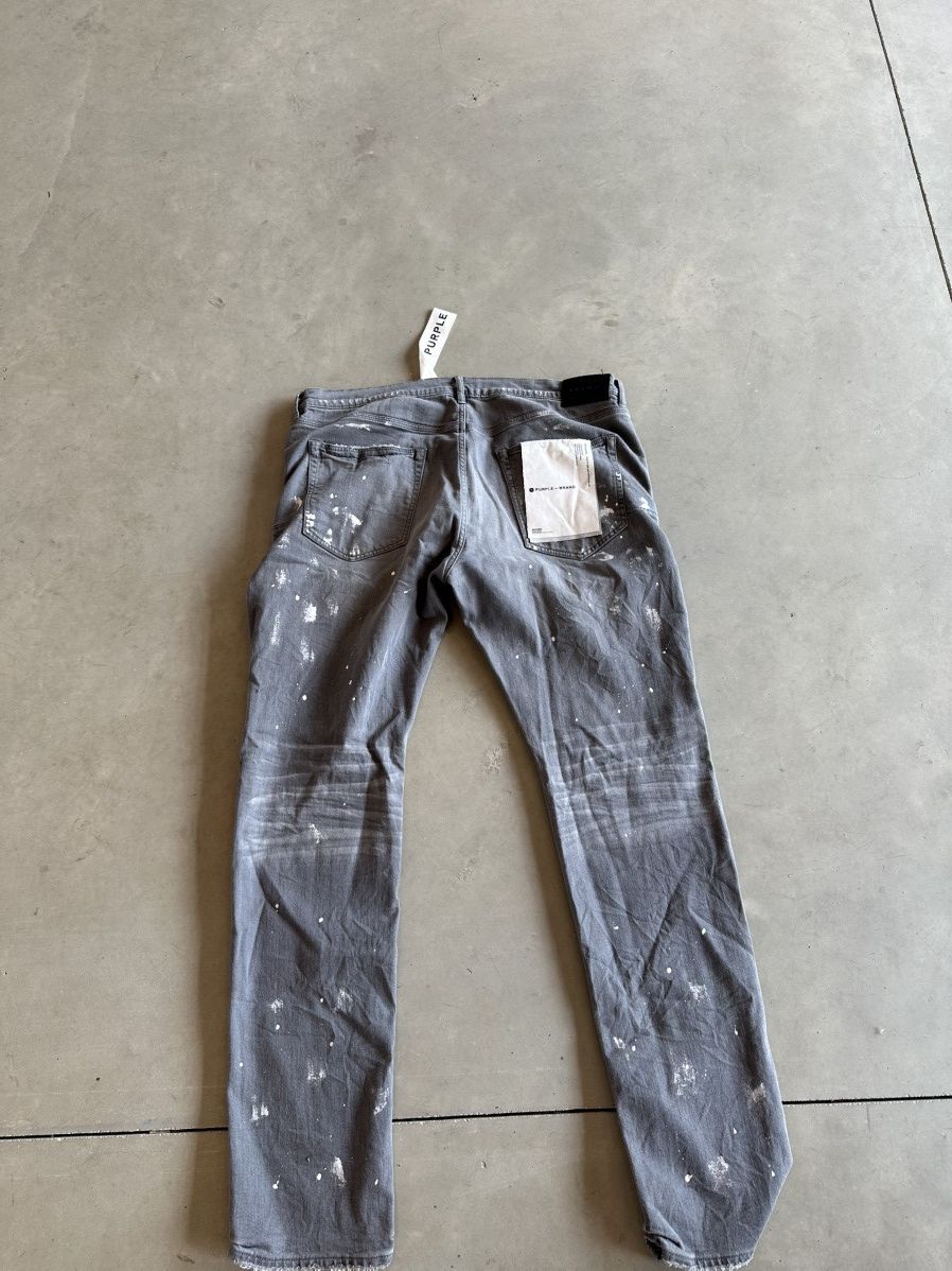 Purple Brand Purple Brand Denim Paint Splatter Grey Size US 40 / EU 56 - 3 Thumbnail