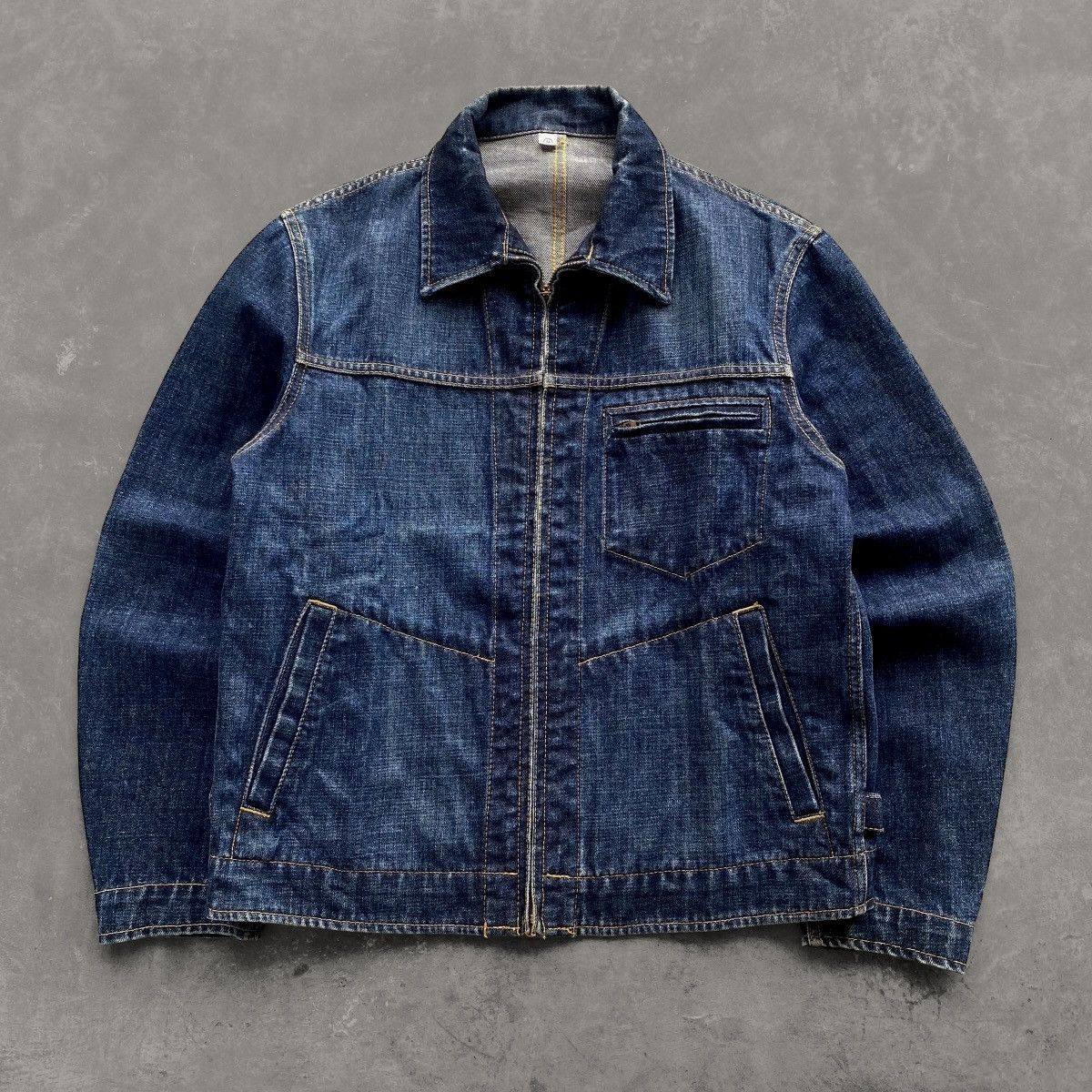 Uniqlo 🇯🇵Uniqlo Vintage Denim Zipper Jacket🇯🇵 Size US L / EU 52-54 / 3 - 1 Thumbnail