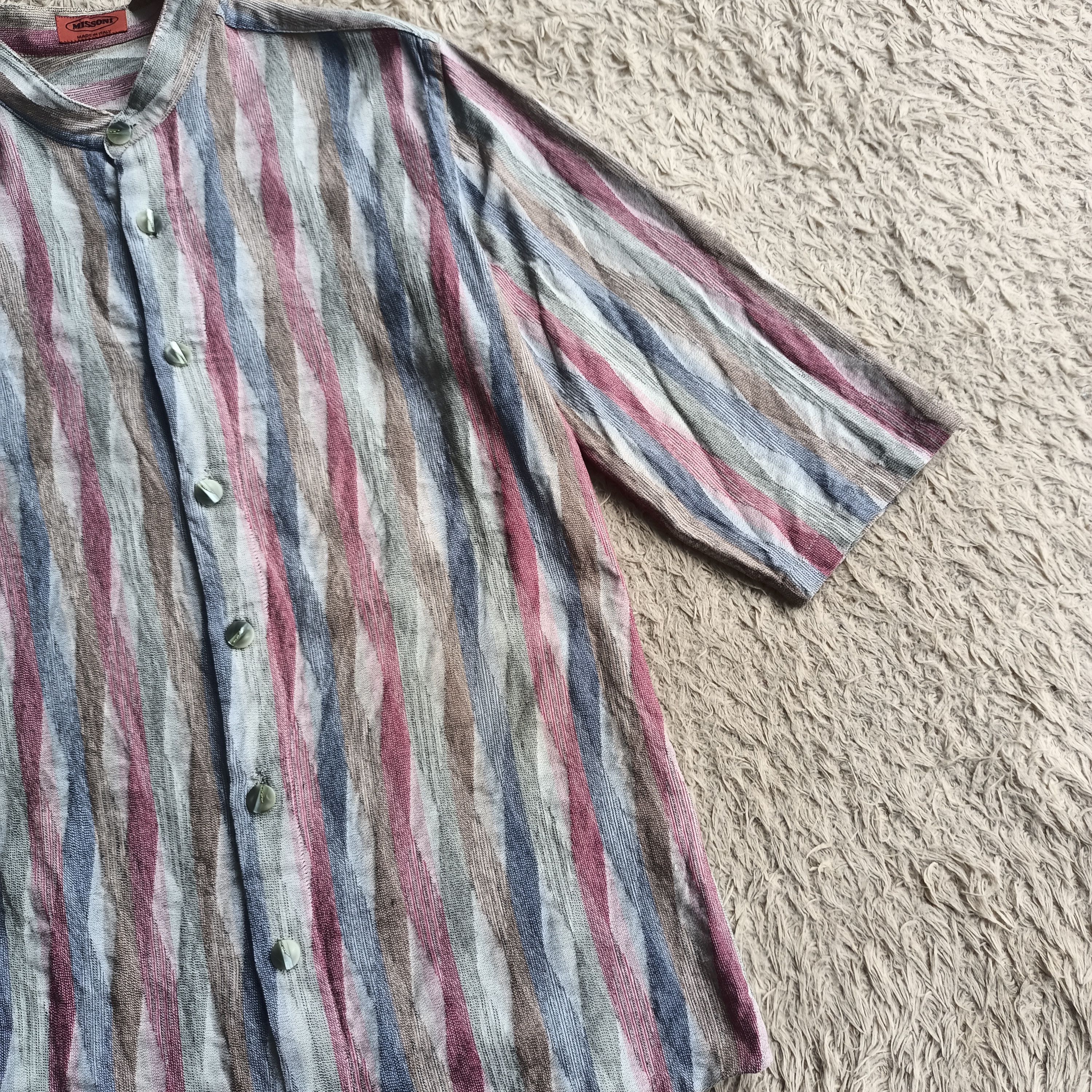 Designer × Missoni × Vintage Vintage missoni italy diamond pattern mandarin collar Size US M / EU 48-50 / 2 - 3 Thumbnail