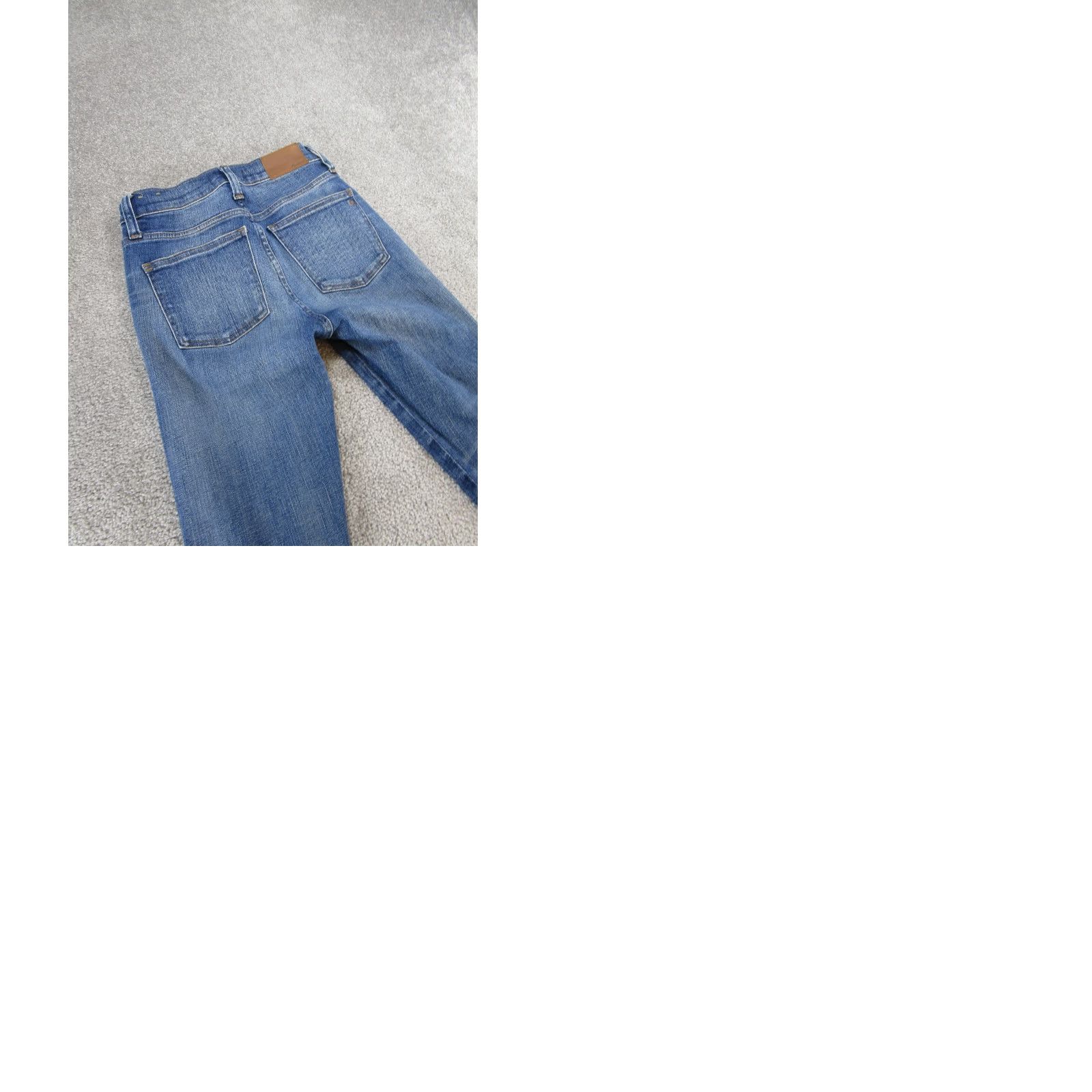 Madewell Madewell Jeans Womens 25 9" Rise Skinny Medium Wash Denim Ripped Blue Zip Zipper Size 42" / US 20 - 9 Thumbnail