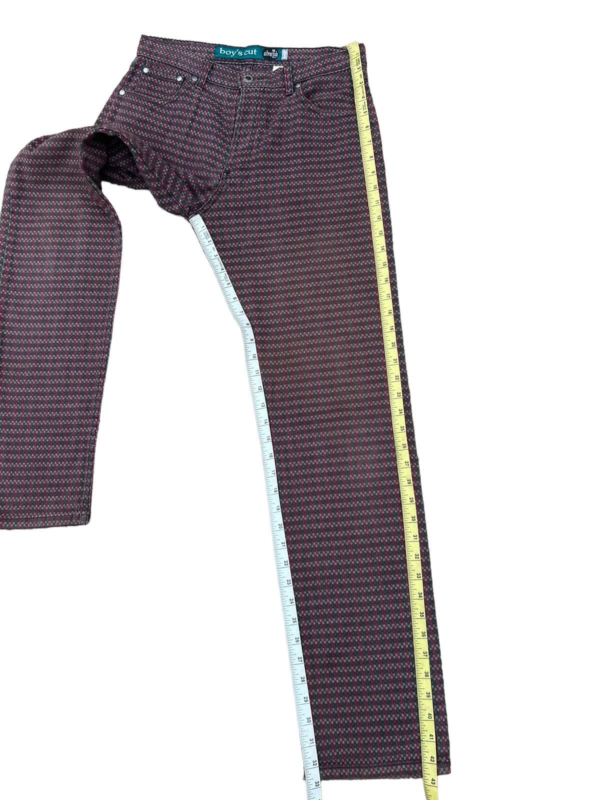 Levi's Vintage 90s Levi’s Silvertab Boy’s Cut Embroidery Checkered Size US 30 / EU 46 - 5 Thumbnail