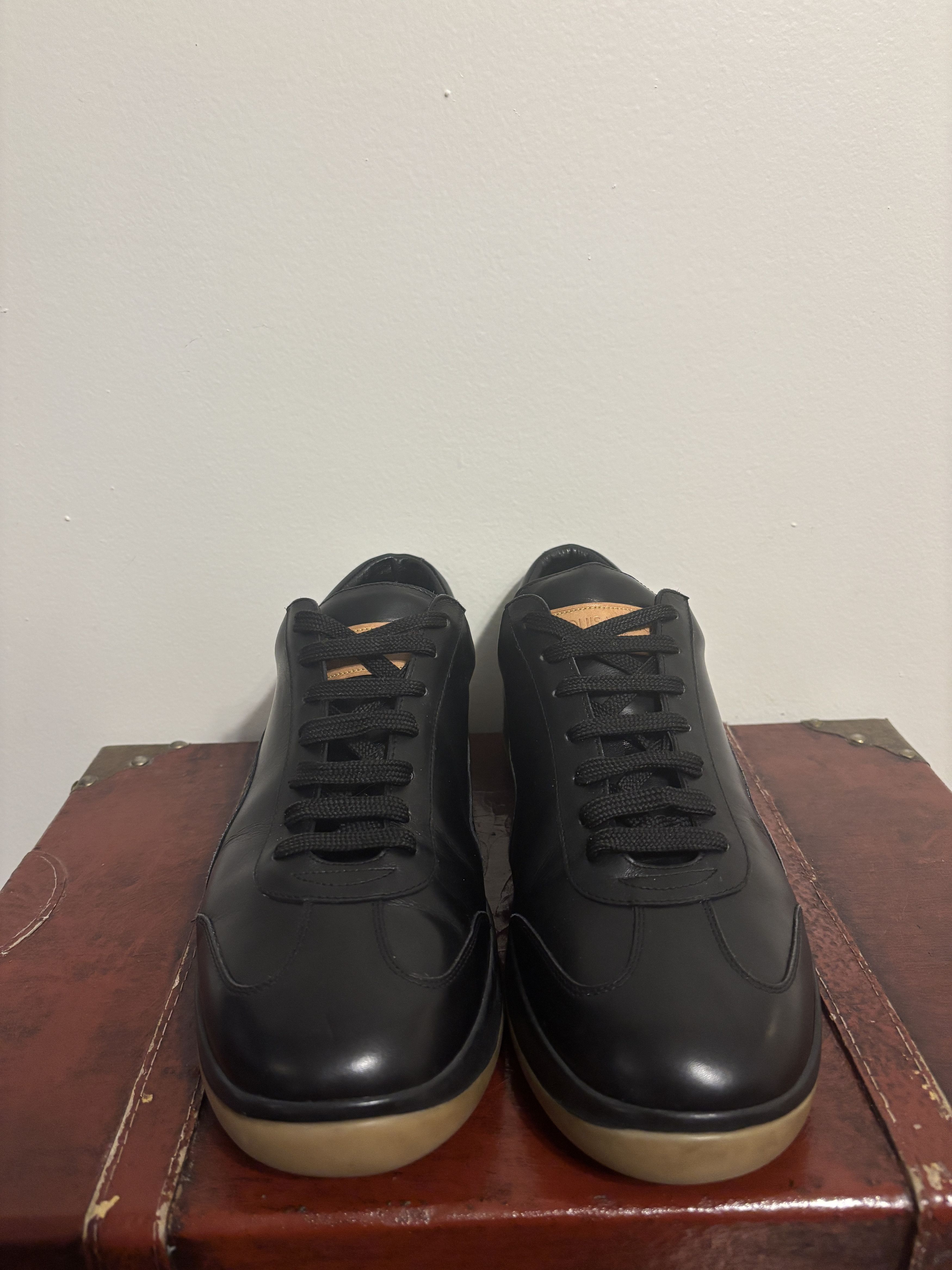 Louis Vuitton RARE 2003 Vintage LV Sports Black Leather Sneaker Size US 10.5 / EU 43-44 - 17 Thumbnail