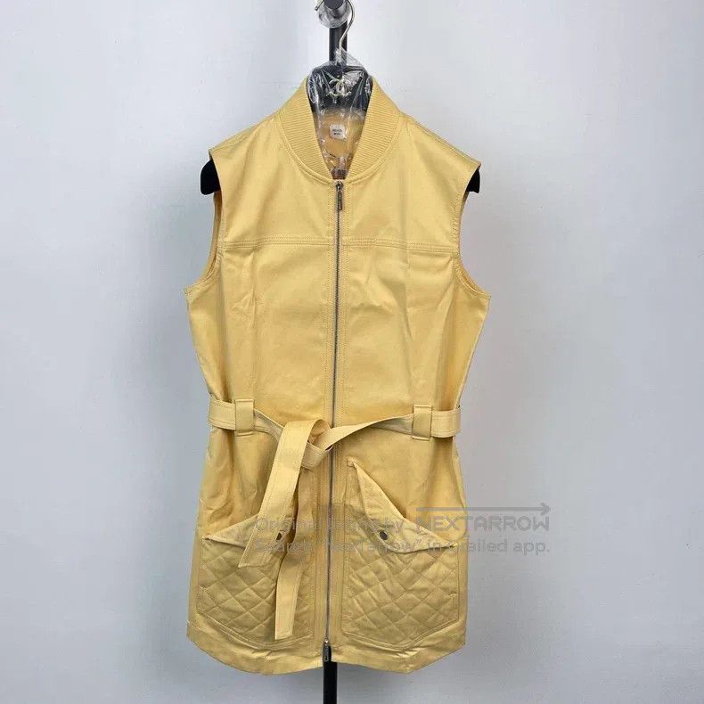 Hermes Hermes Ladies' Sleeveless Dress Yellow Size XS / US 0-2 / IT 36-38 - 1 Thumbnail