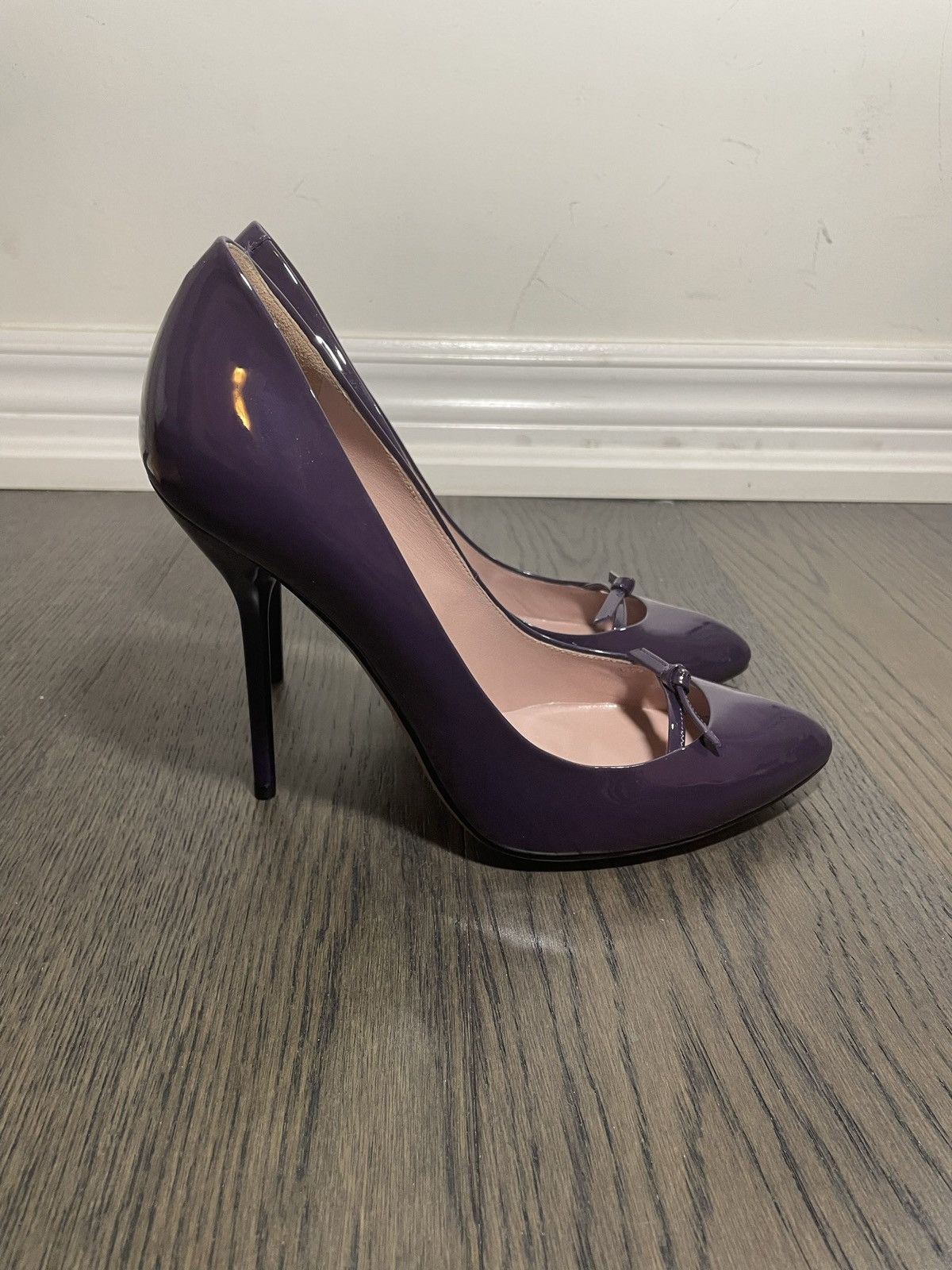 Gucci Gucci Vernice Crystal Melanzana Heels Size US 8 / IT 38 - 2 Thumbnail