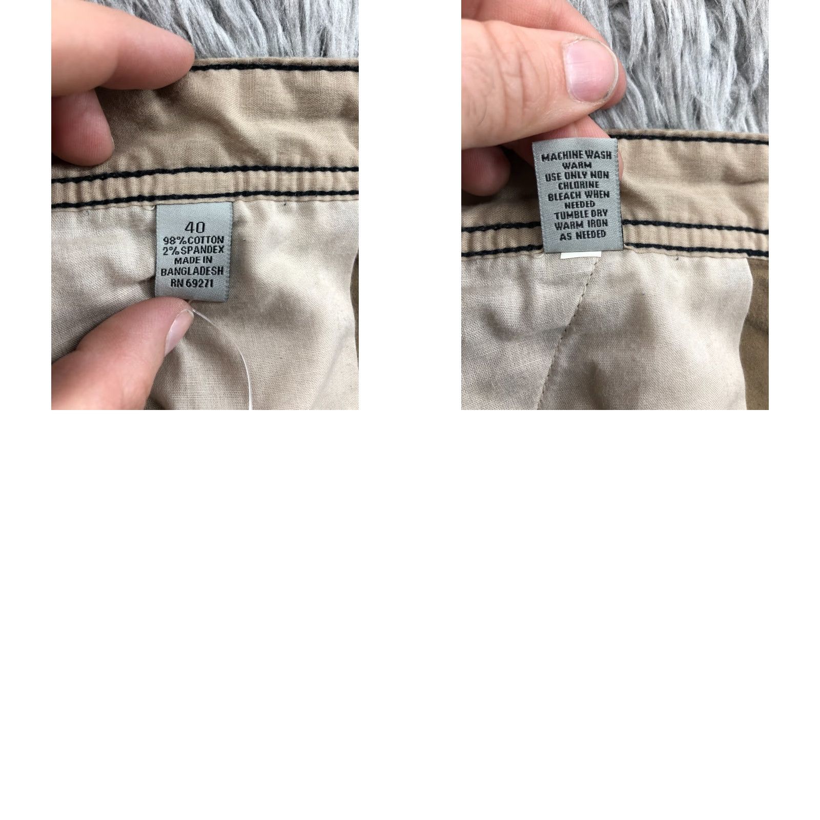 Vintage Sun River Cargo Shorts Mens Size 40 Mid Rise Medium Wash Beige Size US 40 / EU 56 - 8 Thumbnail