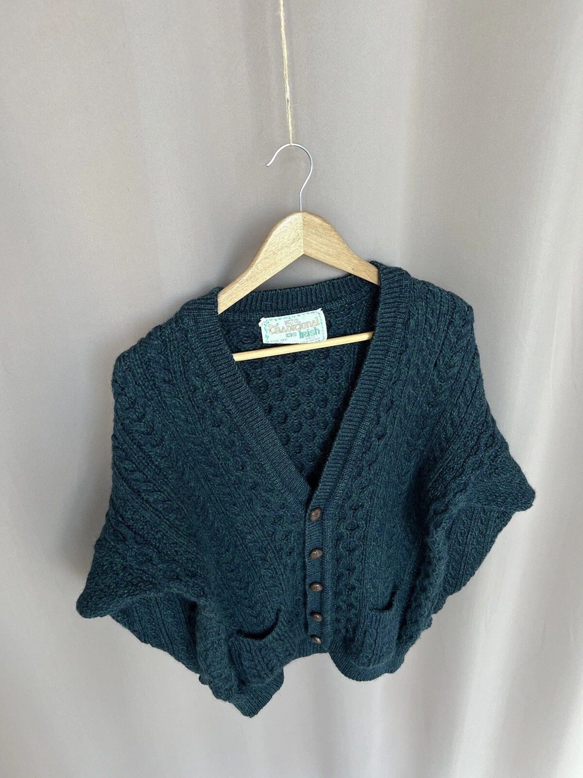 Vintage Traditional Irish Knit Wool Cardigan Womens Size M/L Sweater Size L / US 10 / IT 46 - 5 Thumbnail