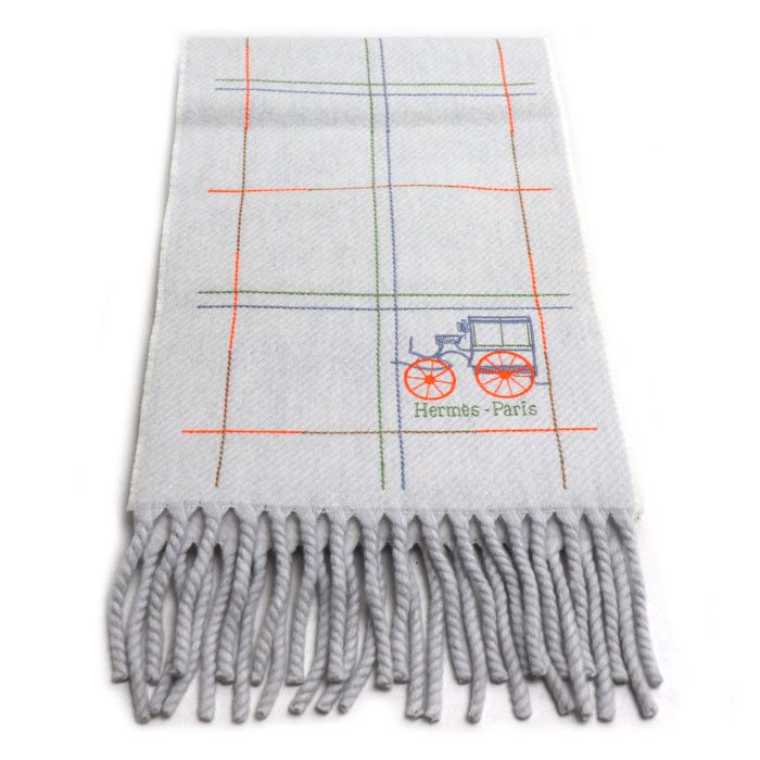 Hermes Hermes Hermès Grand Brodé Berlino Cashmere Scarf Textile Scarf H259149S01 DUTY FREE for USA Size ONE SIZE - 1 Thumbnail