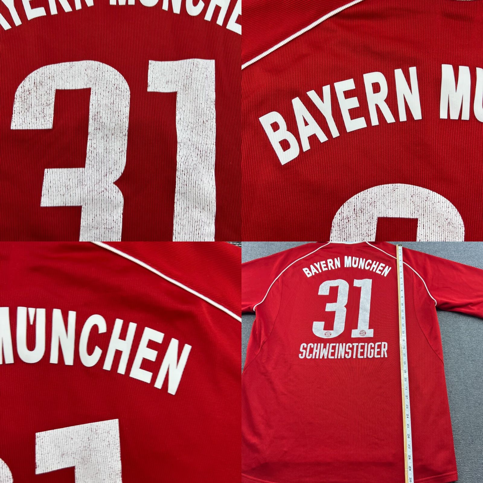 Adidas adidas Bayern Munich Jersey Football Mens XL Red Short Sleeve T-Shirt 2005 2006 Home Schweinsteiger Team Jersey Mens Size US XL / EU 56 / 4 - 9 Thumbnail