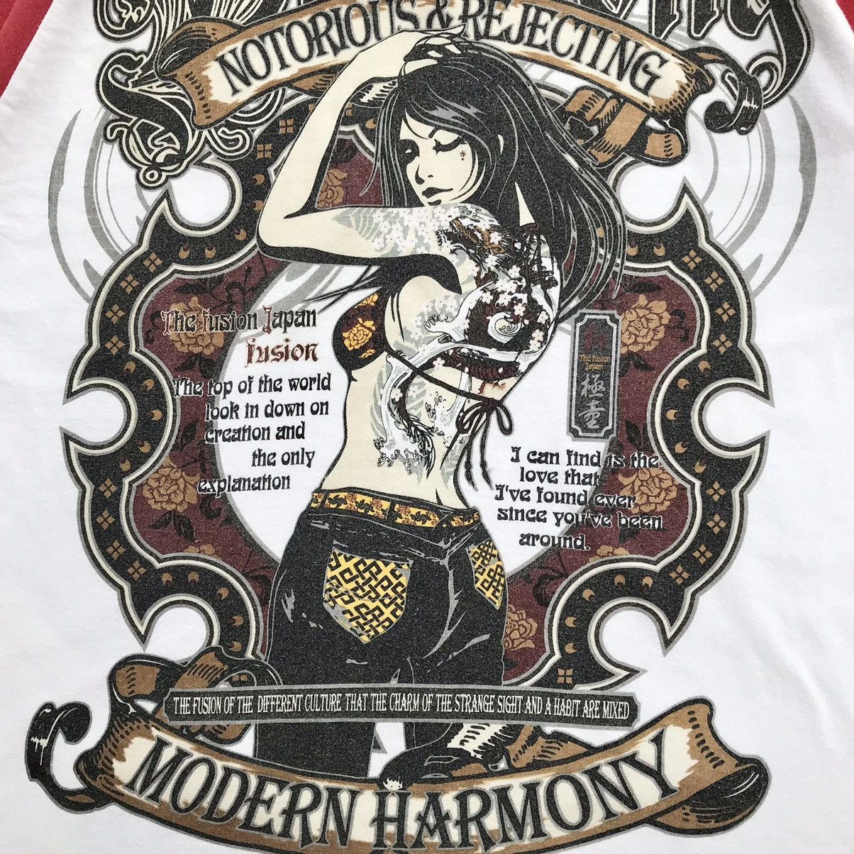 Hysteric Glamour × If Six Was Nine × Japanese Brand Y2K The Fusion Japan " Yakuza Girl " Modern Harmony T-Shirt Size US L / EU 52-54 / 3 - 5 Thumbnail