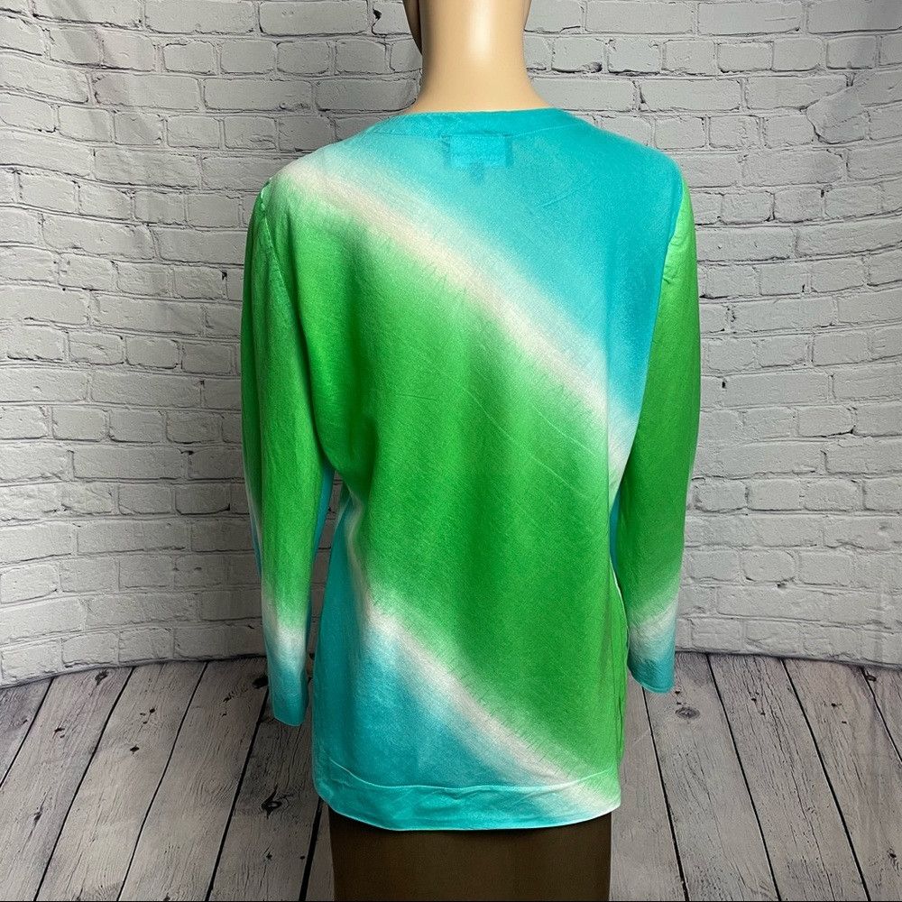 Jones New York Jones New York Cotton Tie Dye Tunic Blue Green Blouse Size Size M / US 6-8 / IT 42-44 - 9 Thumbnail