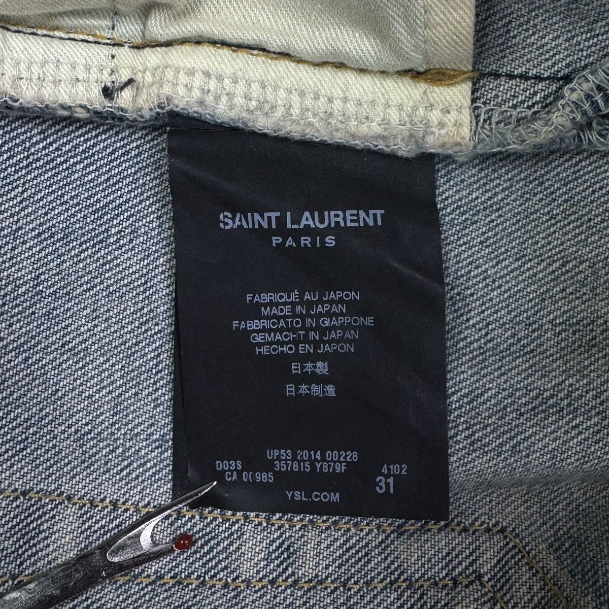 Saint Laurent Paris SAINT LAURENT PARIS FW14 CRASH D02 DENIM Size US 31 - 4 Thumbnail