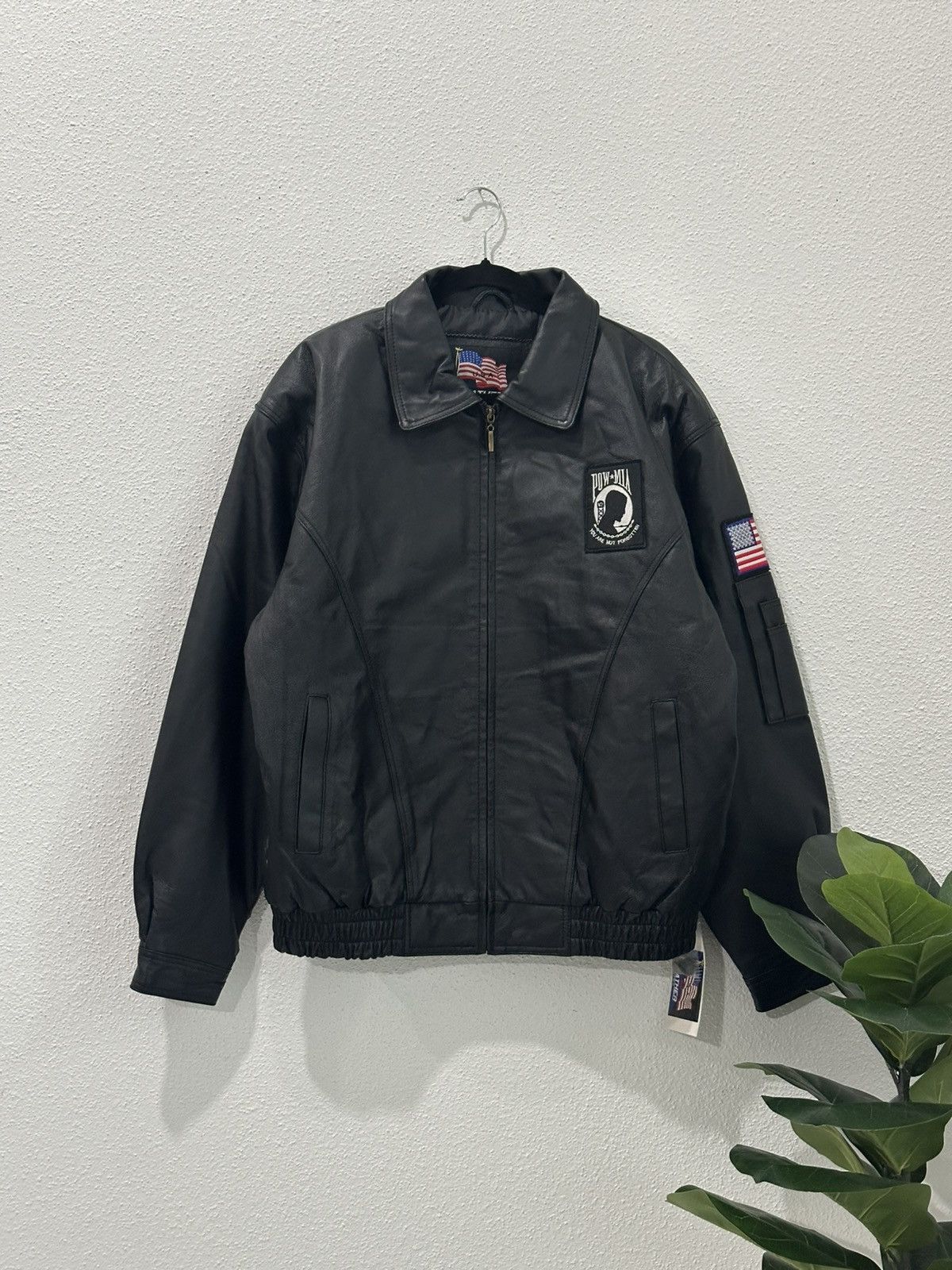 Vintage POW MIA You Are Not Forgotten Leather Jacket Y2K 2005 NWT Size US XL / EU 56 / 4 - 3 Thumbnail