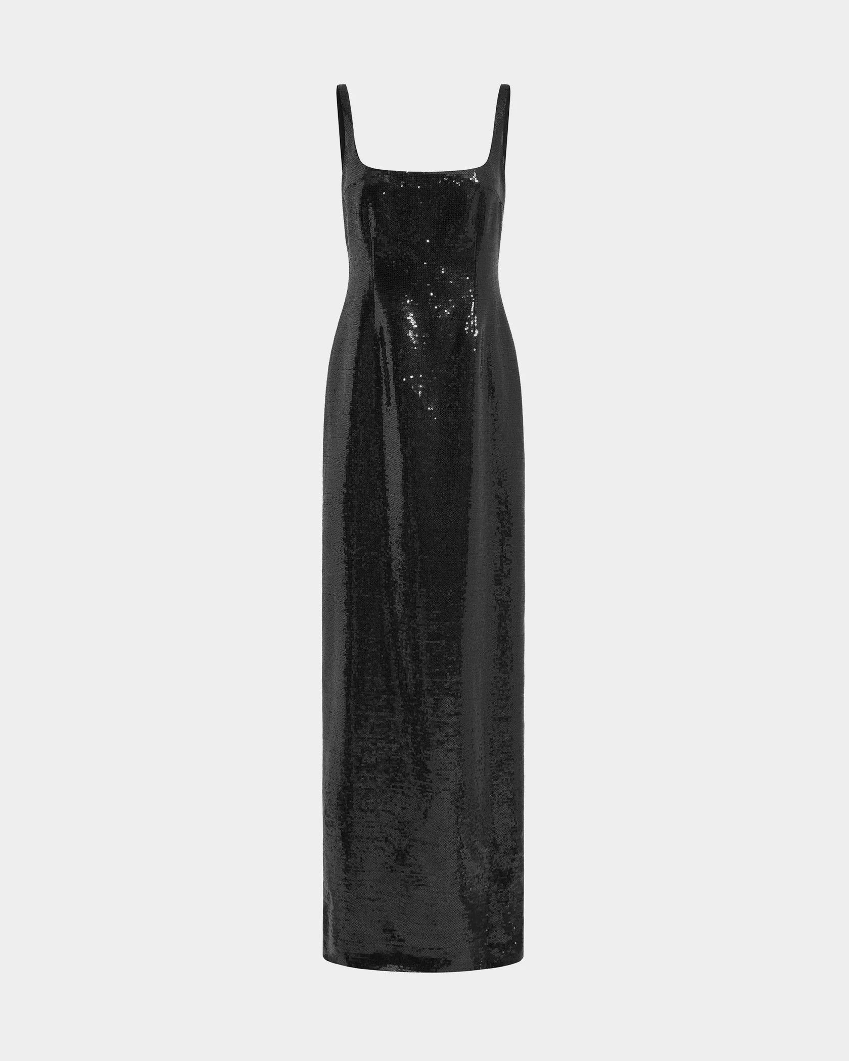 16Arlington o1mle1125 Electra Gown Sequin in Black Size L / US 10 / IT 46 - 1 Thumbnail