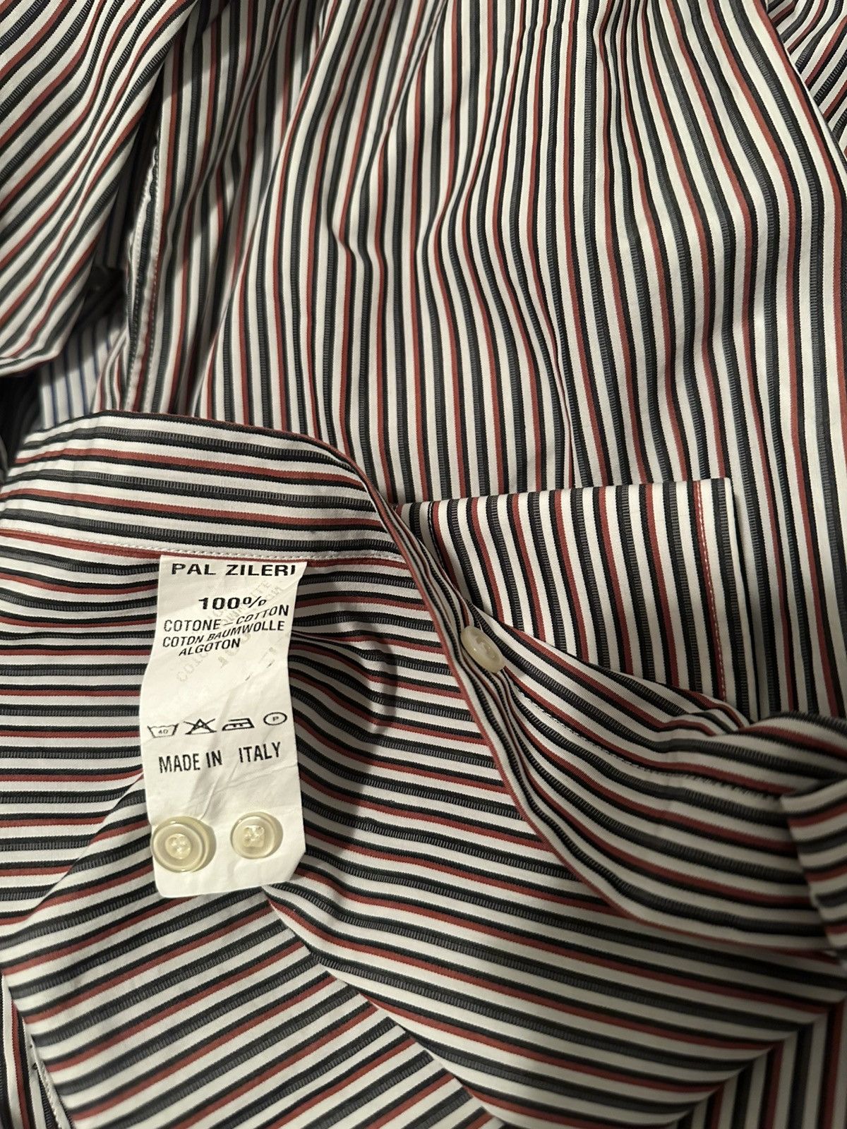 Pal Zileri $400 Luxury Pinstripe Dress Shirt Size US M / EU 48-50 / 2 - 6 Thumbnail