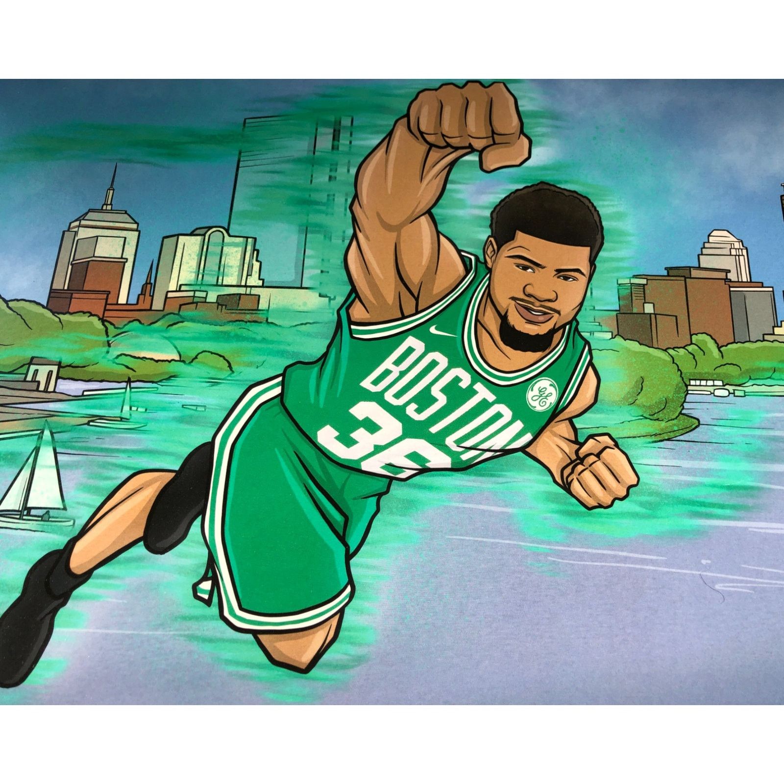 NBA 2018 Boston Celtics Authentic Fan Marcus Smart BBSketch Size ONE SIZE - 3 Thumbnail