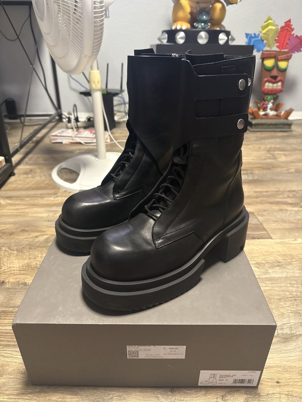 靴 Rick Owens boots 43 Rick Owens Rick Owens Field Bogun Boots Size 43 | Grailed