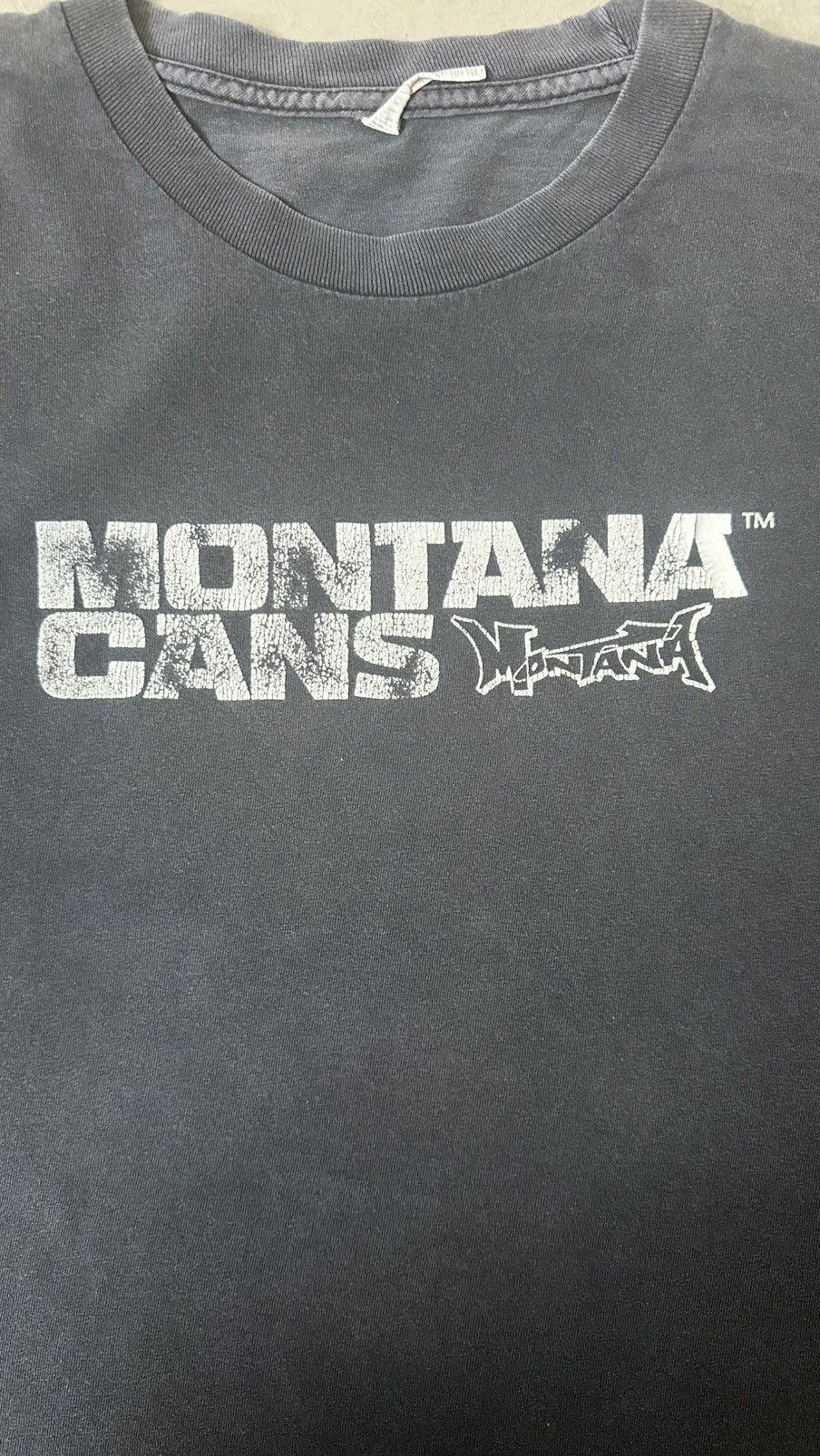 VINTAGE MONTANA CANS SPRAY PAINT GRAFITTI WELL FADED TEE