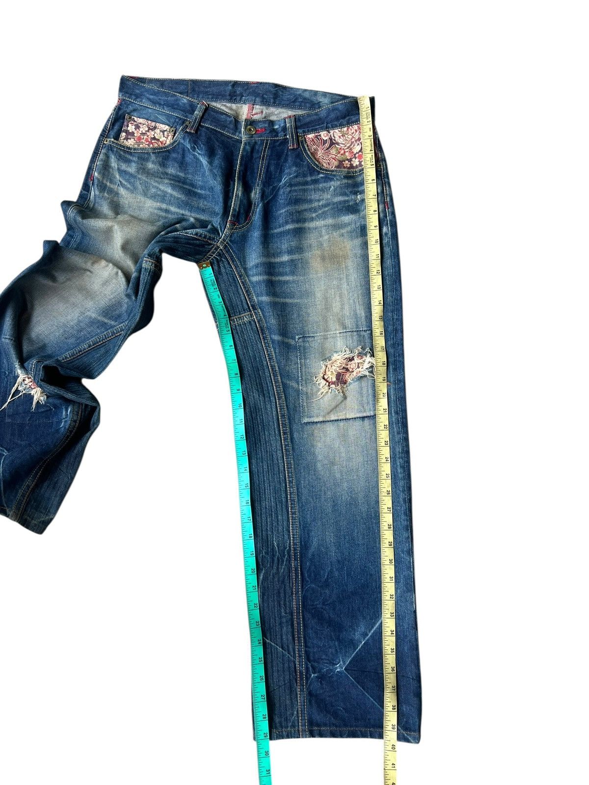 Eternal ETERNAL Distressed Aging Mud Hybrid Denim Loose Jeans Size US 34 / EU 50 - 6 Thumbnail