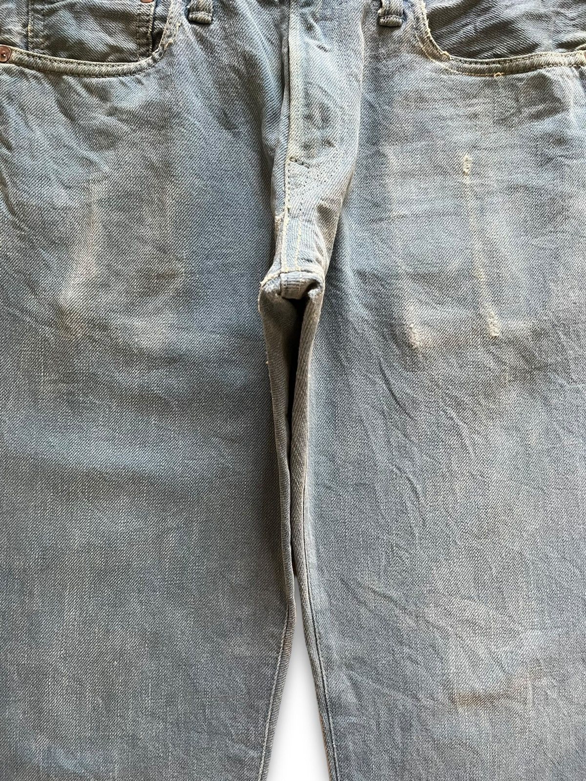 45rpm × Japanese Brand Vintage 45Rpm Selvedge Light Blue Sky Distressed Jeans Size US 30 / EU 46 - 6 Thumbnail