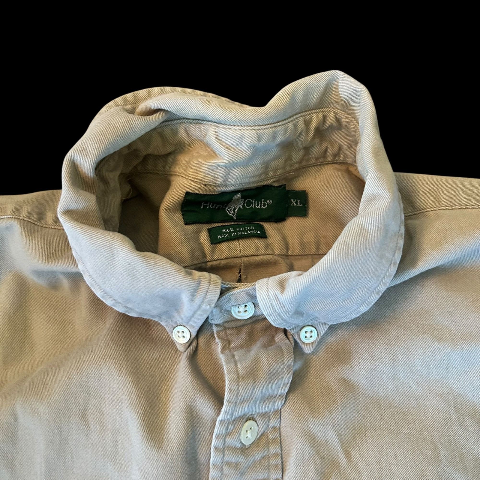 Vintage Vintage Hunt Club Khaki Minimalist Grunge Button Down Shirt Size US XL / EU 56 / 4 - 4 Thumbnail