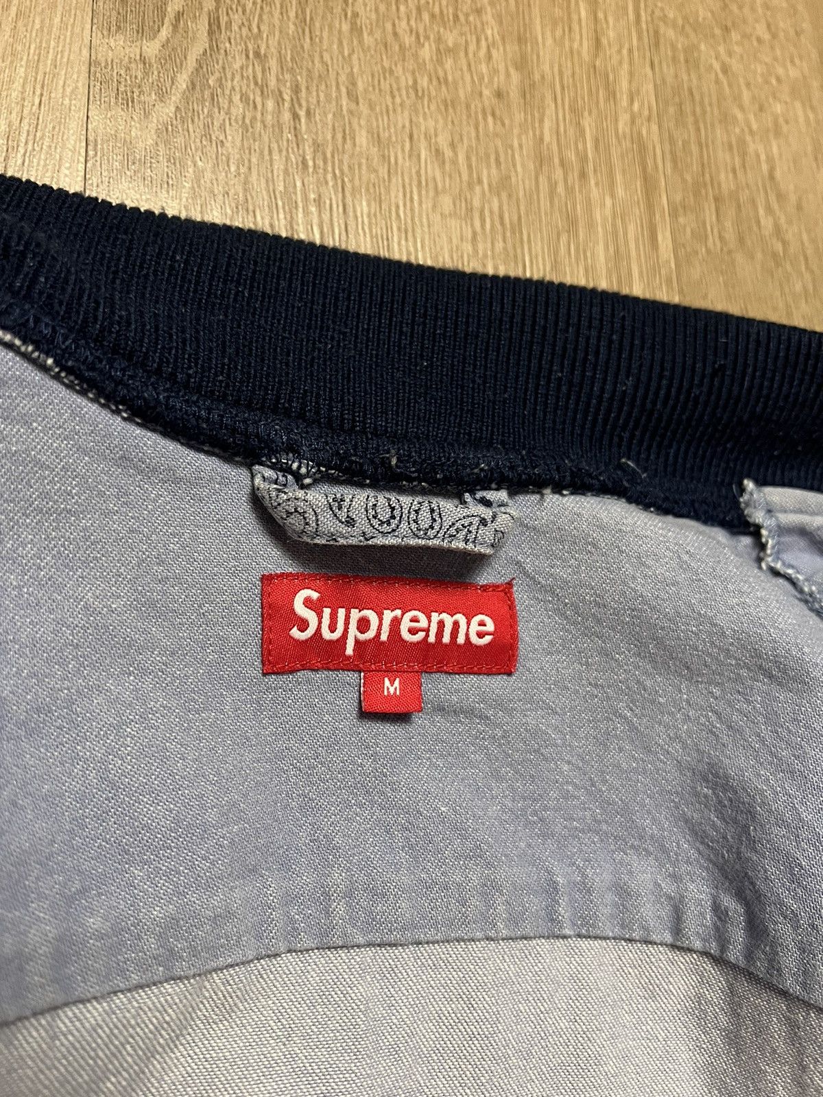 Supreme SS13 Supreme Paisley Denim Campus Bomber Size US M / EU 48-50 / 2 - 3 Thumbnail