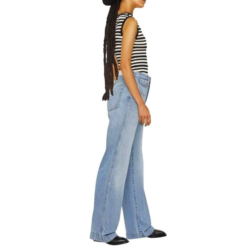 RE/DONE RE/DONE Hight Waist Wide-Leg Blue Jeans | Size 24 Size 25" / US 0 / IT 36 - 8 Thumbnail