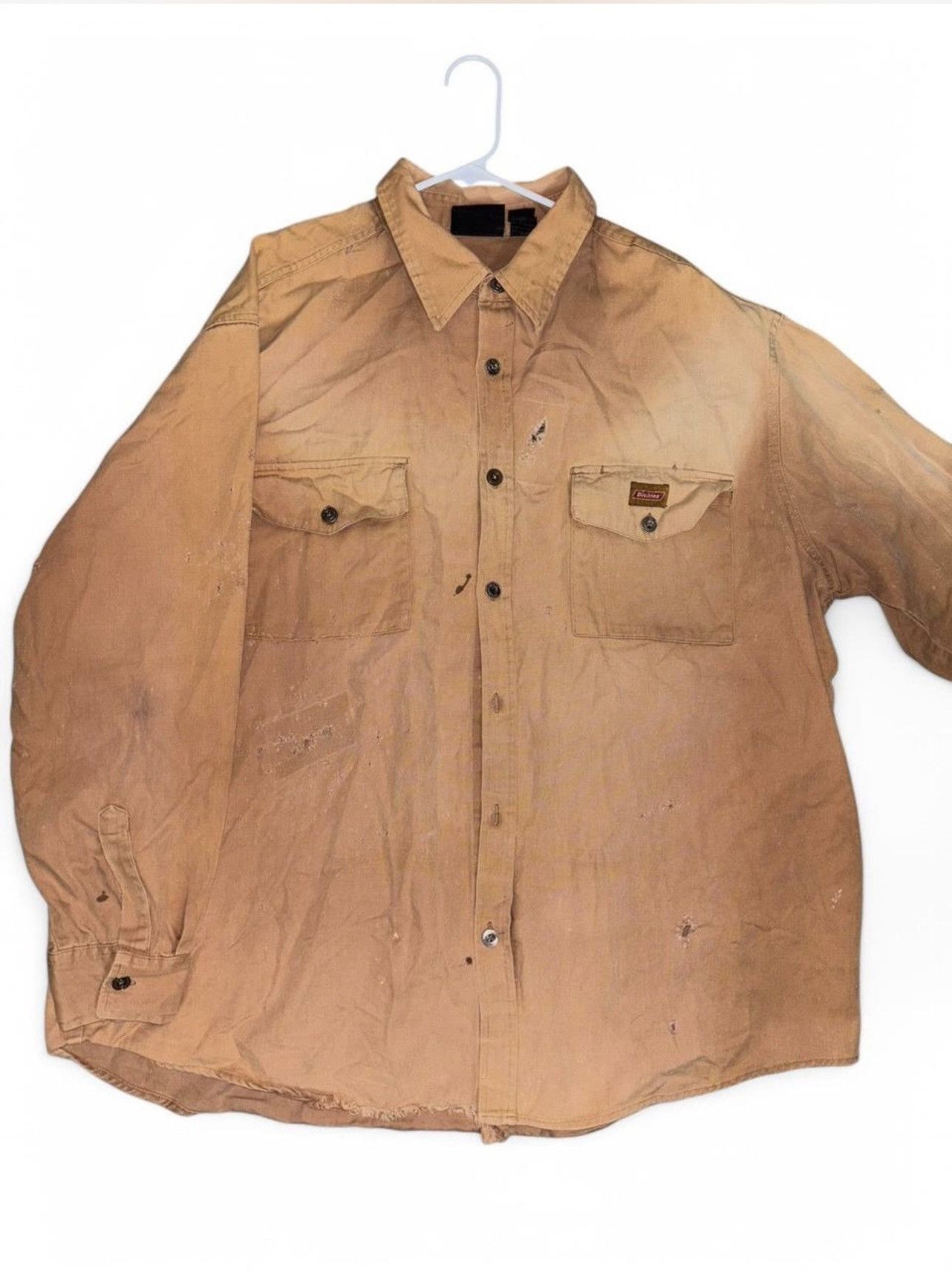 Dickies × Vintage Heavily Distressed Dickies Welding Shirt with Hand Pockets Size US XXL / EU 58 / 5 - 2 Thumbnail