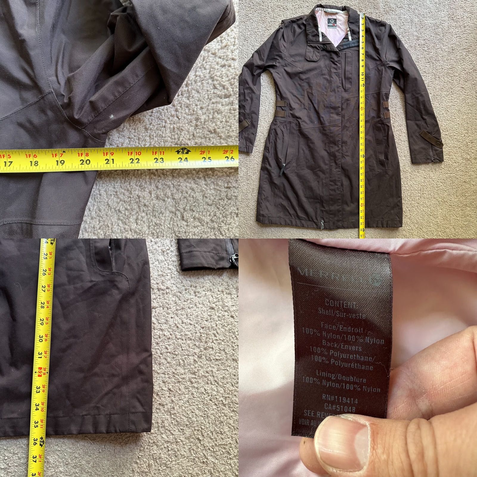 Merrell Merrell Jacket Womens Large Full Zip Nylon Mock Neck Pockets Brown Size L / US 10 / IT 46 - 8 Thumbnail