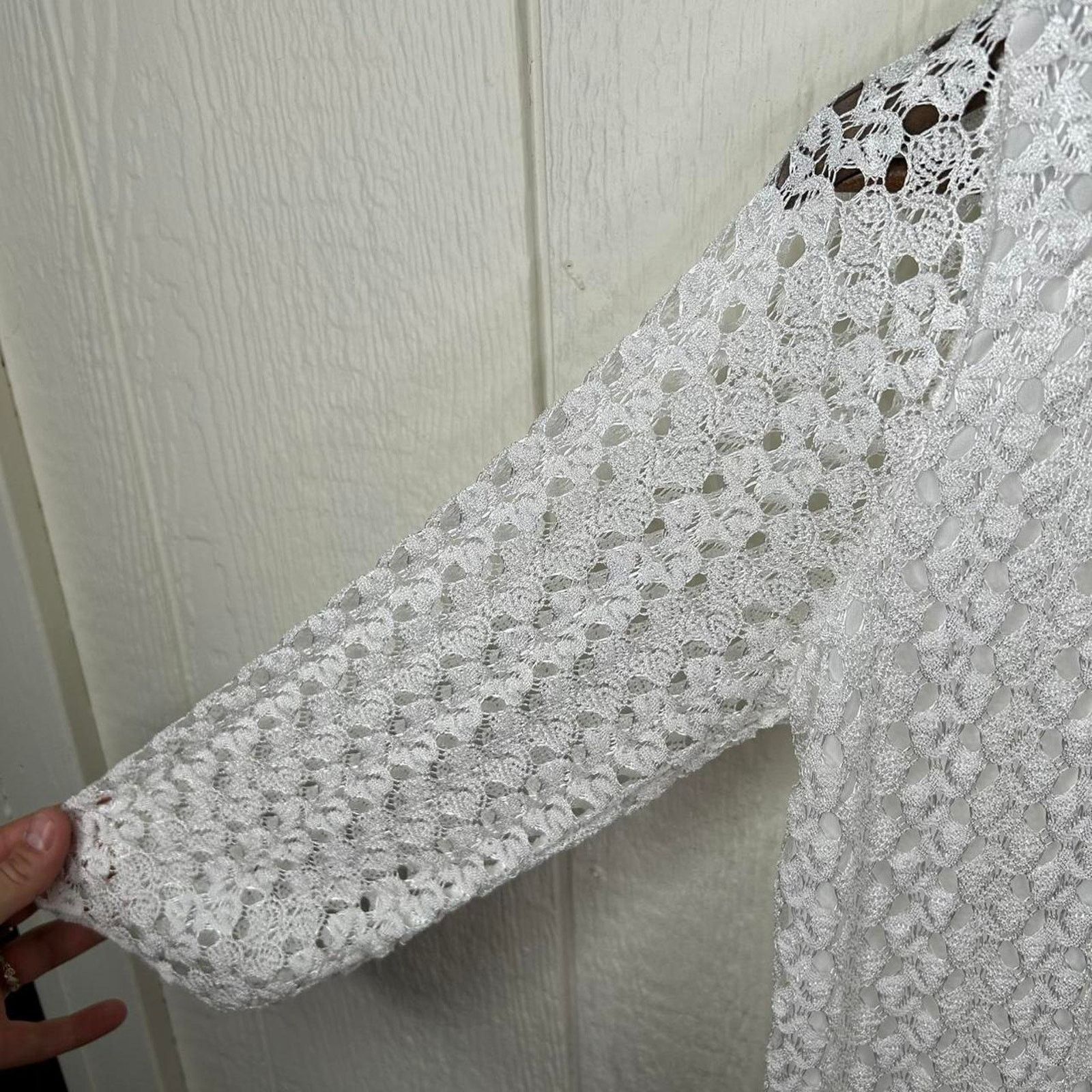 Other Vintage Y2K Lace Floral Boho Long Sleeve Top Large Size L / US 10 / IT 46 - 6 Thumbnail