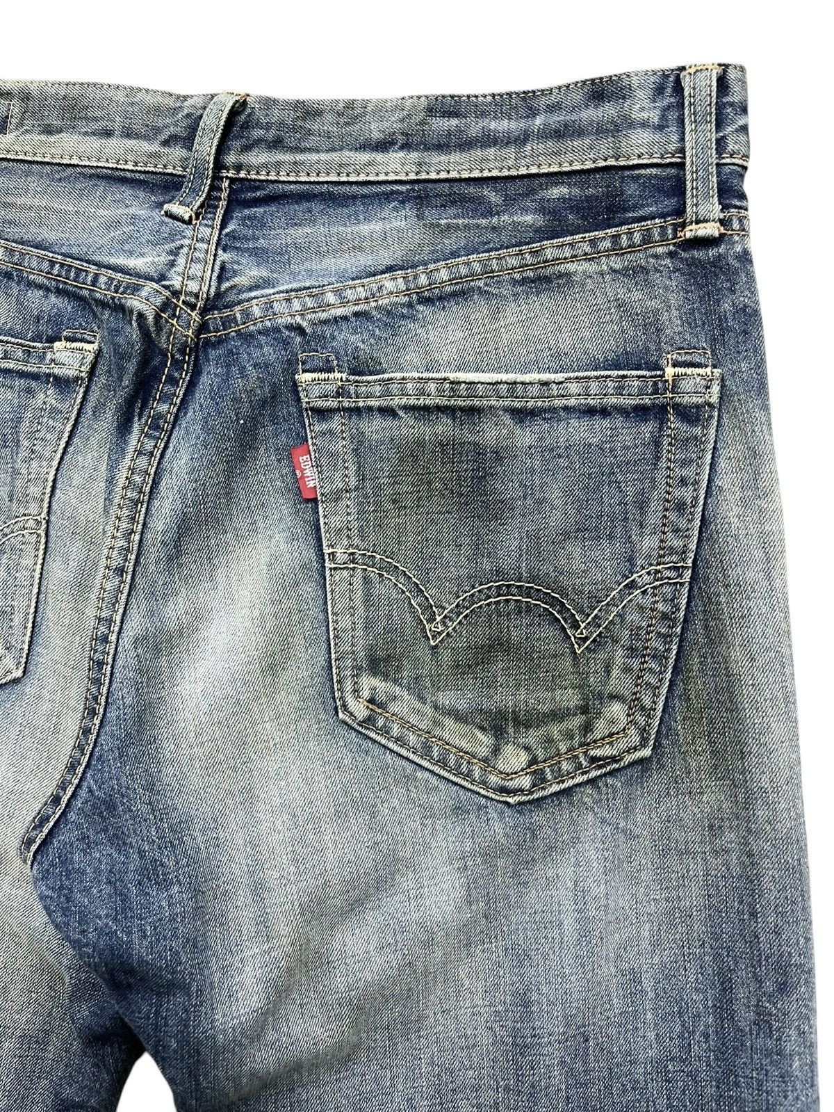 Edwin 🔥Vintage Grunge Mudwash Patchwork Ripped Denim Kurt Cobain Size US 31 - 10 Thumbnail