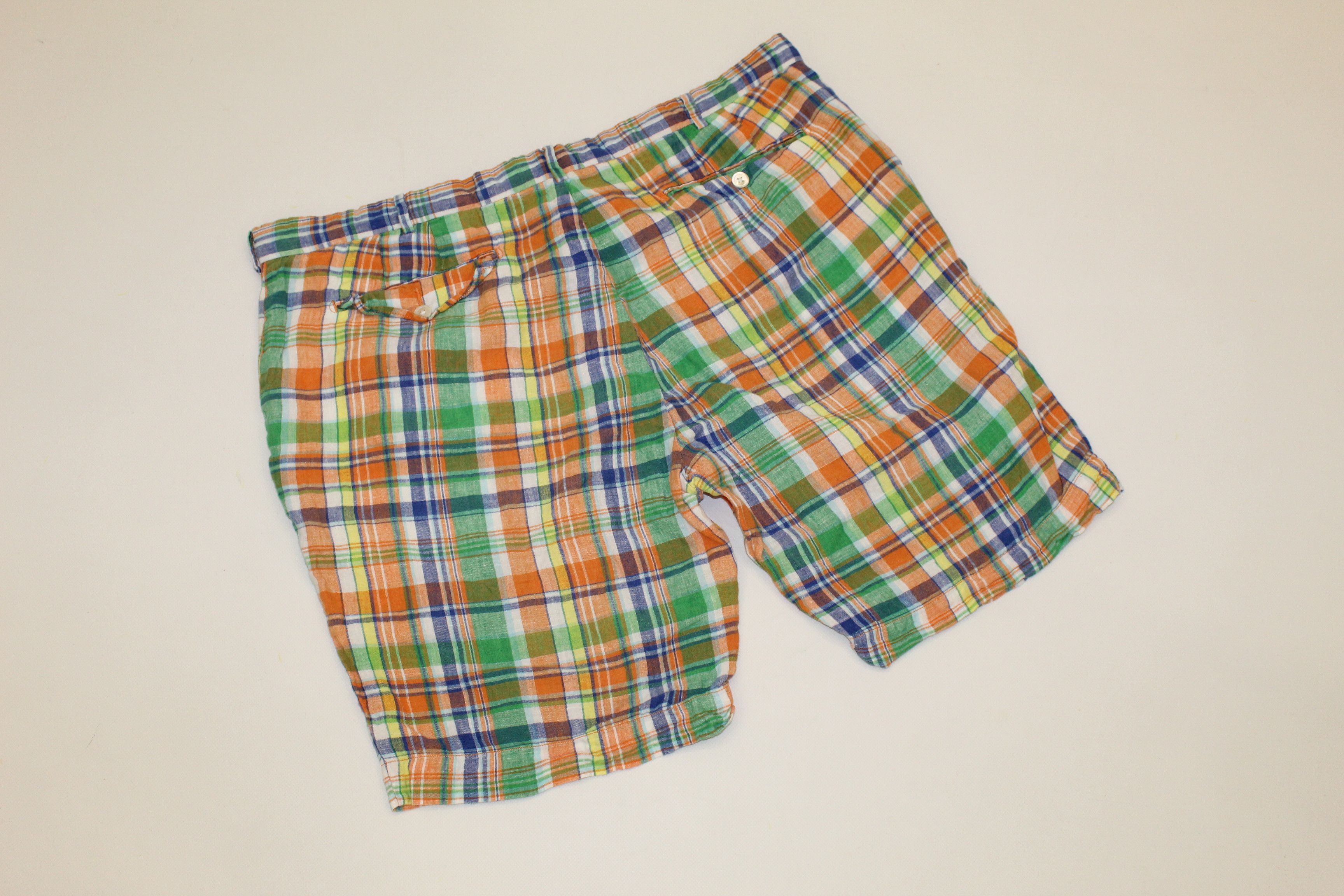 Polo Ralph Lauren Vtg Polo Ralph Lauren Indian Madras Linen Shorts Size US 40 / EU 56 - 7 Thumbnail