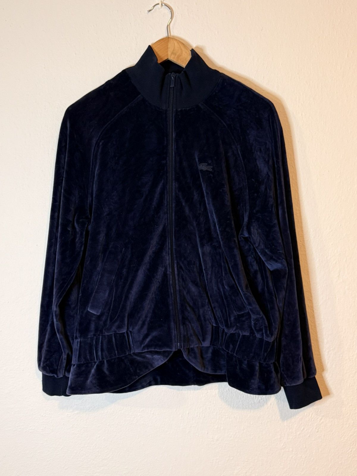 Lacoste Vintage Lacoste Velour Zip Sweatshirt / Track Top Size M / US 6-8 / IT 42-44 - 1 Thumbnail