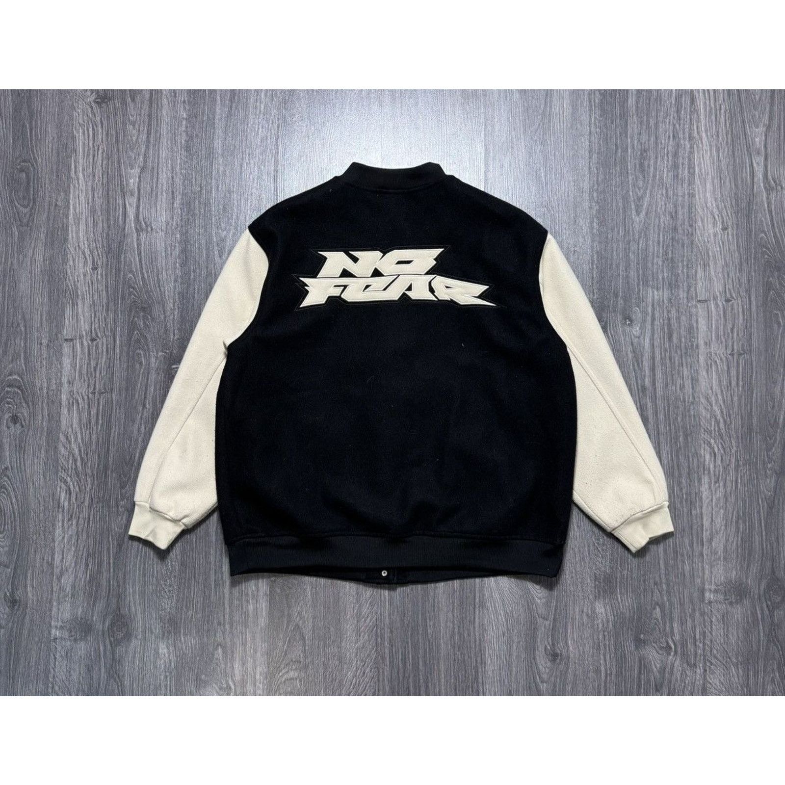 No Fear × Vintage Varsity No Fear bomber wool jacket Size US L / EU 52-54 / 3 - 4 Thumbnail