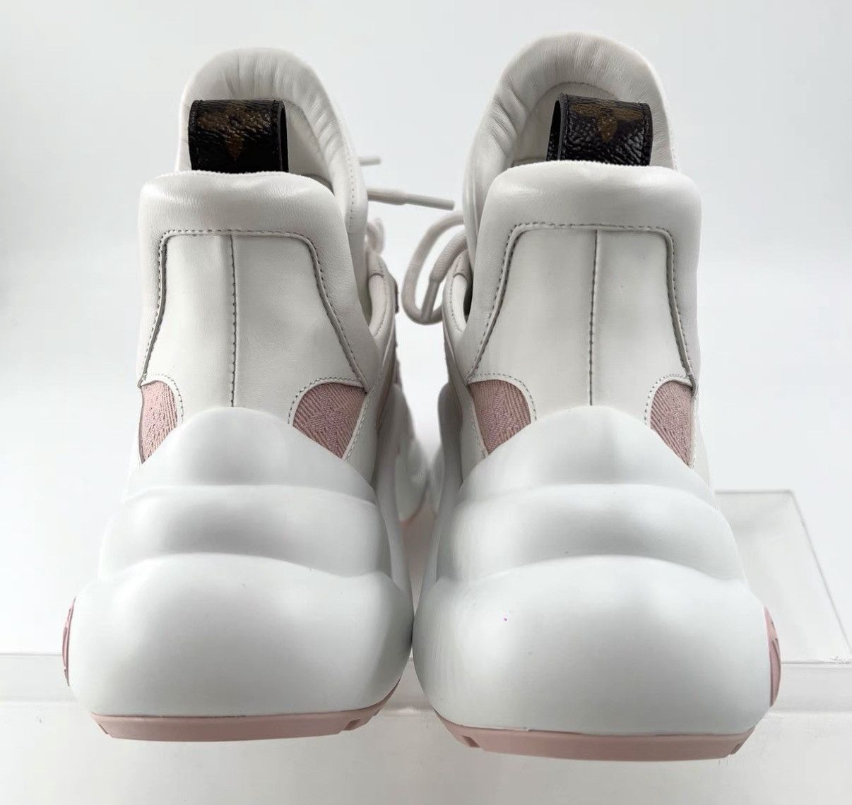 Louis Vuitton Louis Vuitton Pink & White Archlight Sneakers Women's K12 Size US 6 / IT 36 - 3 Thumbnail