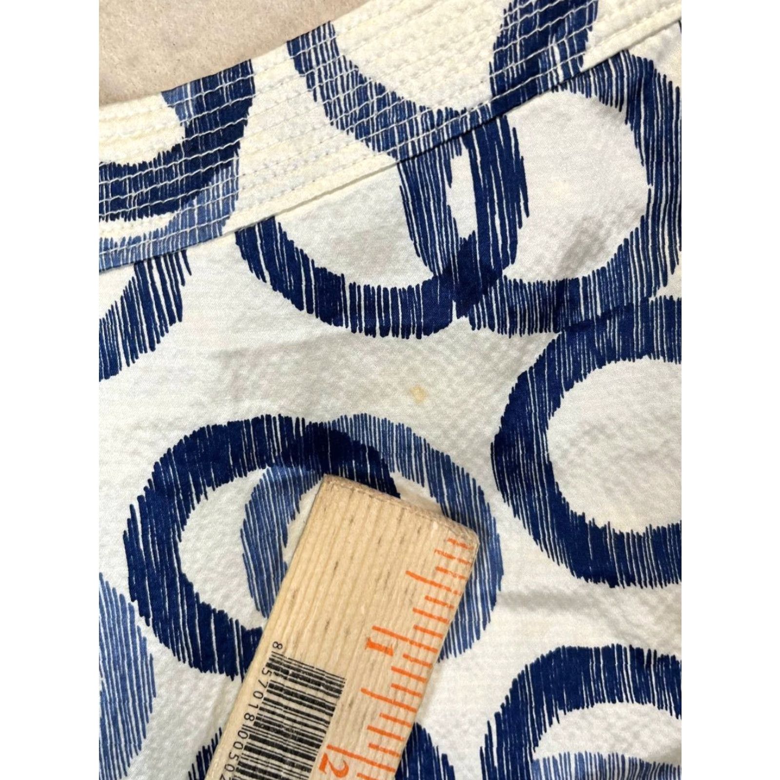 Juicy Couture VINTAGE Juicy Couture Dress Max Beach Sleeveless Skater Silk Blue White Knee Length 6 Womens Summer Size M / US 6-8 / IT 42-44 - 7 Thumbnail