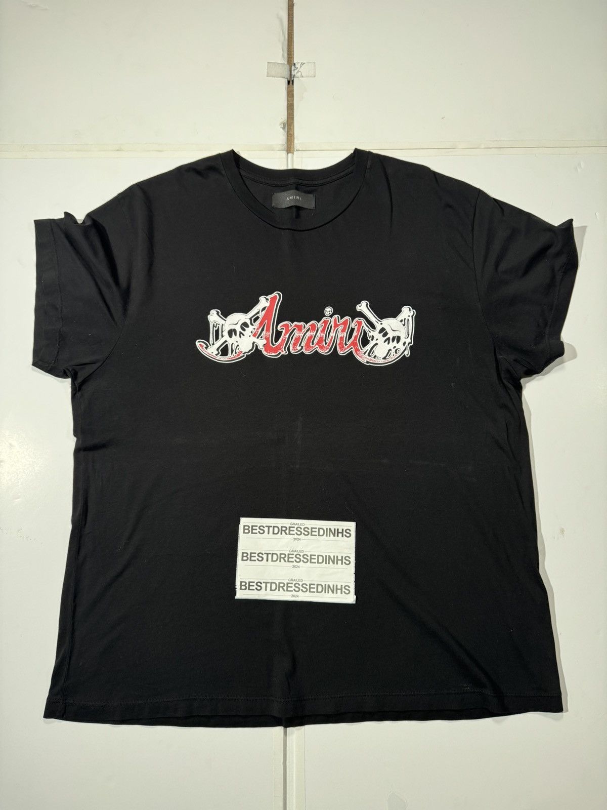 image of Amiri Motley Crue Logo Tee Size XL in Black, Men's