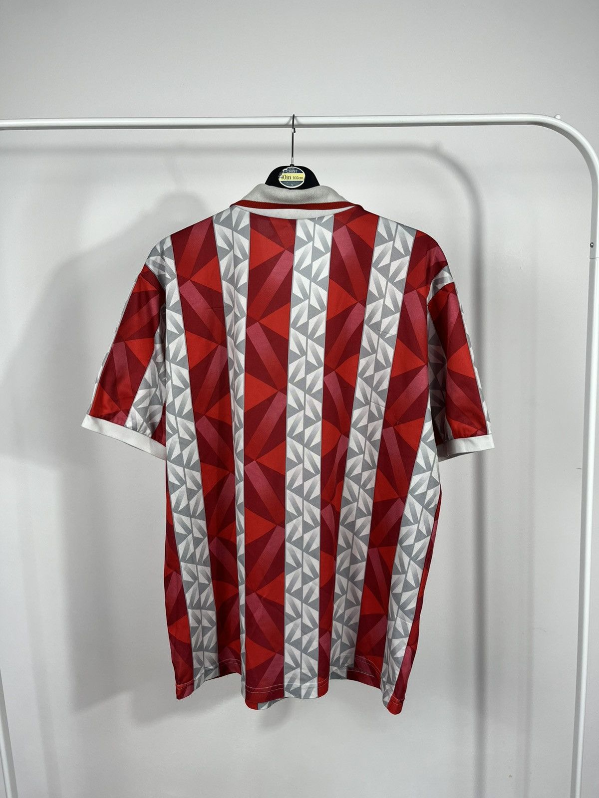 Lotto Sport Vintage Lotto Calcio Italia Red Geometric Soccer Jersey Size US XL / EU 56 / 4 - 8 Thumbnail