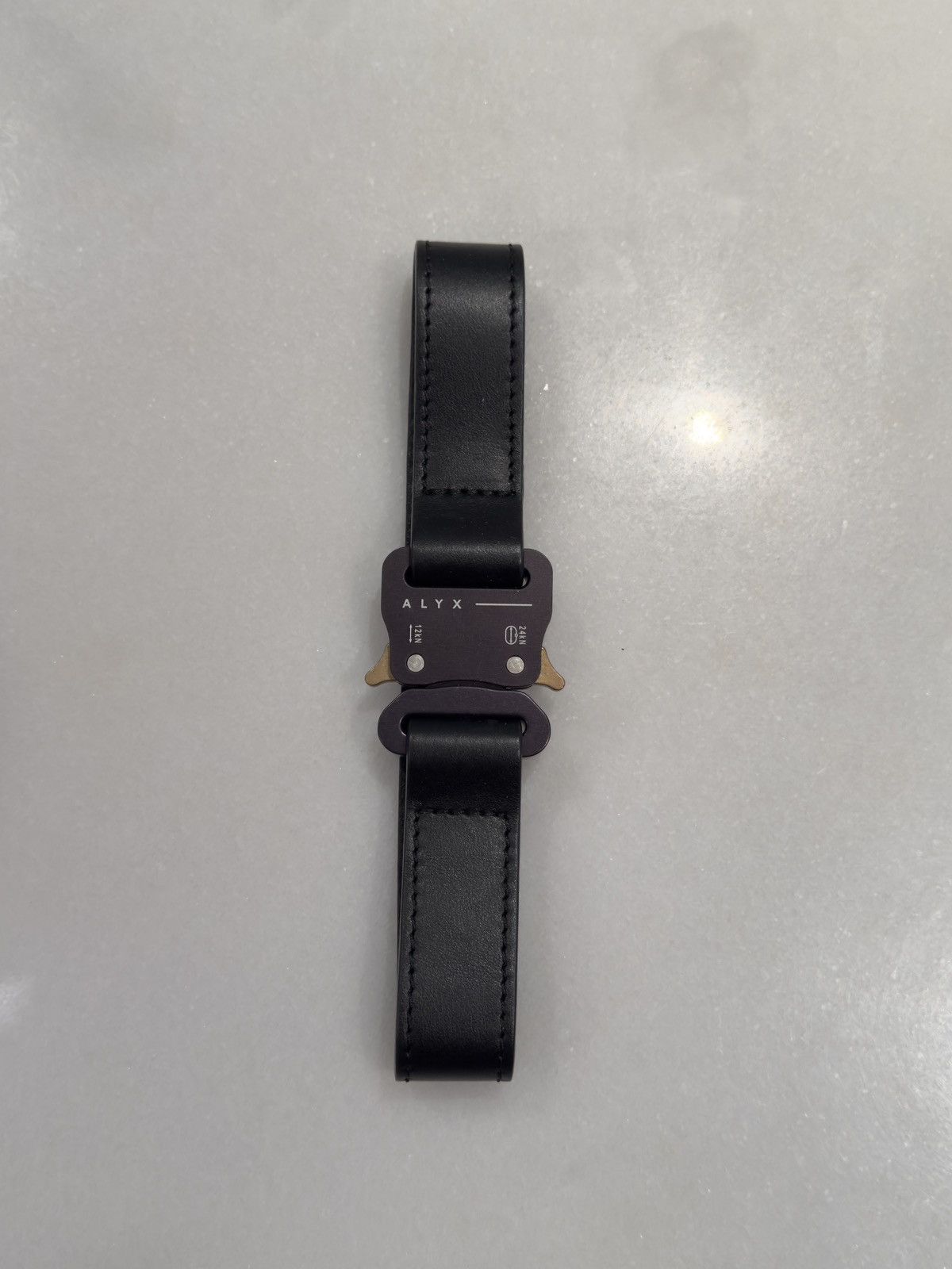 1017 ALYX 9SM Alyx Black Leather Mini Buckle Cuff Size ONE SIZE - 6 Thumbnail