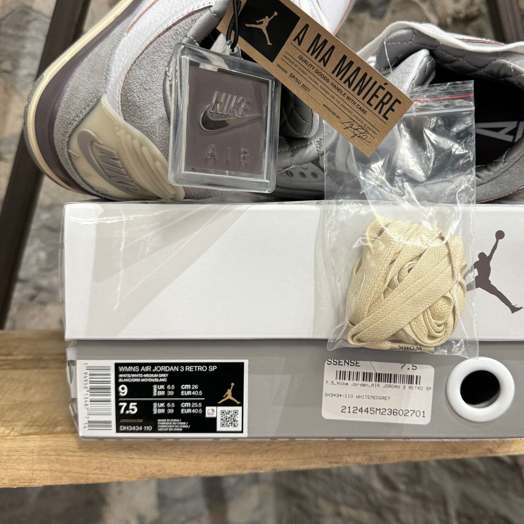 Nike Nike Air Jordan 3 Retro SP White Grey Sneakers Size US 9 / IT 39 - 10 Thumbnail