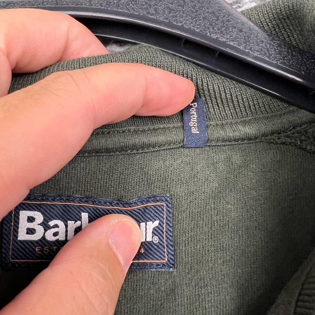 Barbour Barbour Sweatshirt Men XXL Olive Green Snap Neck Cotton Size US XXL / EU 58 / 5 - 4 Thumbnail