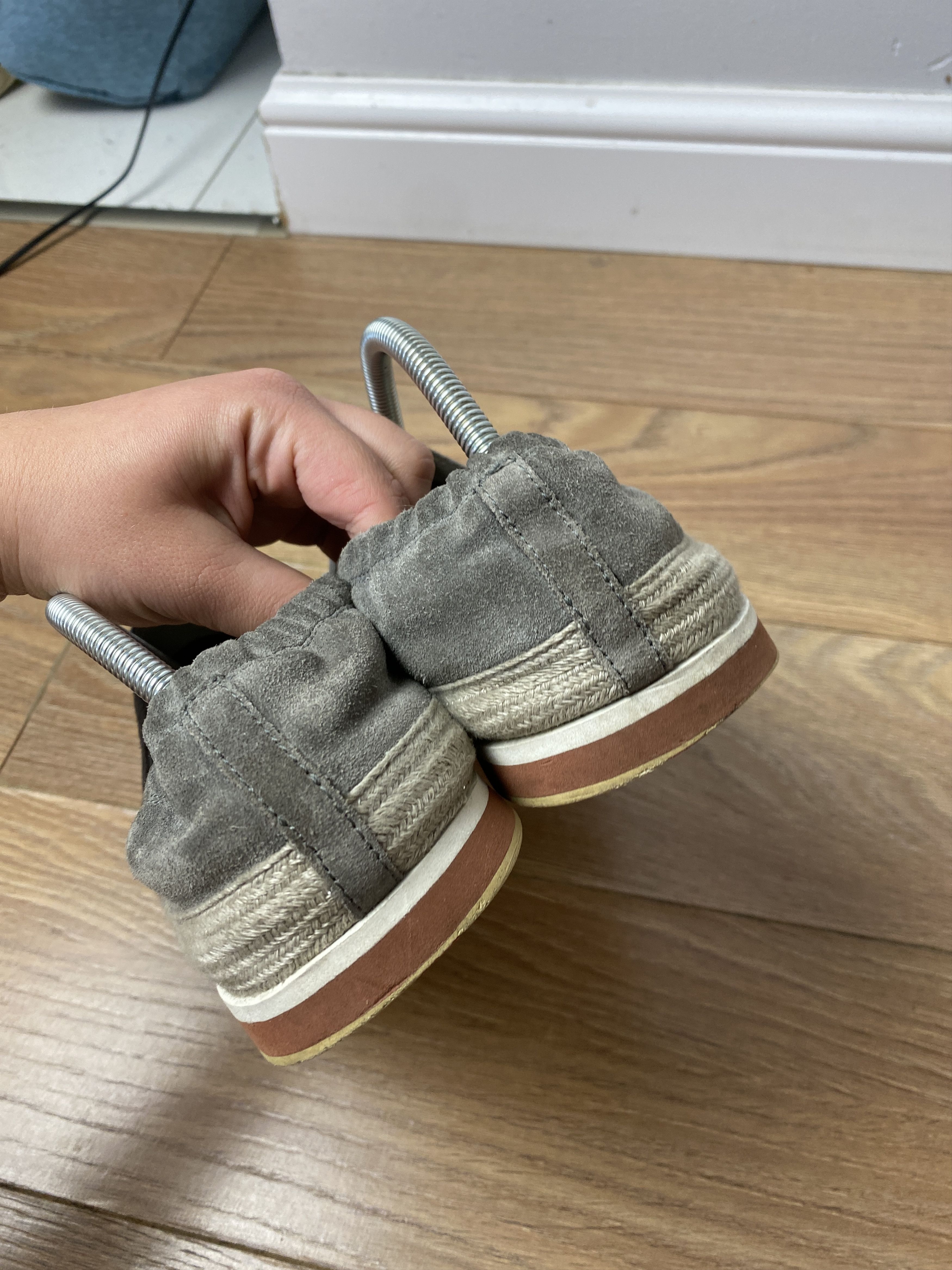Prada Prada luxury slip ons suede gray espadrilles Size US 10 / EU 43 - 3 Thumbnail