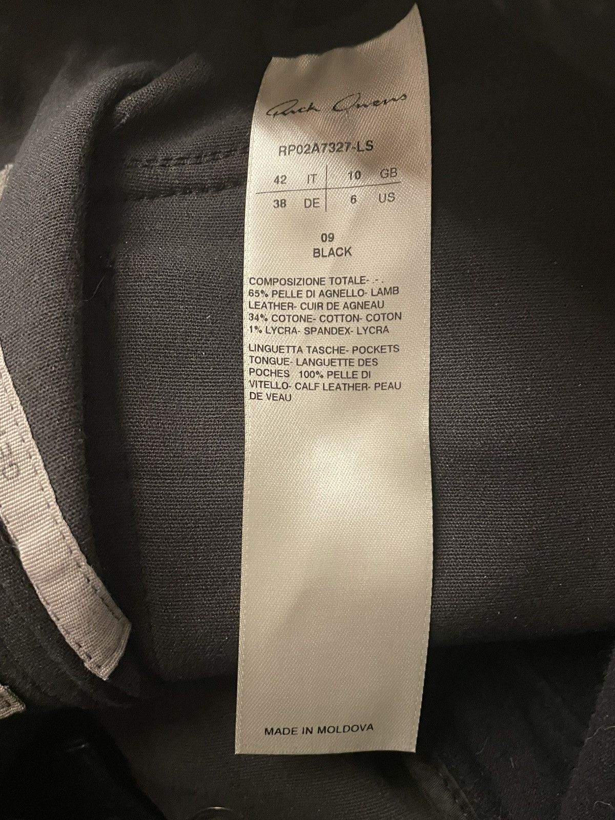 Rick Owens Gethsemane Lamb Leather Bauhaus Pants Size 28" / US 6 / IT 42 - 4 Thumbnail