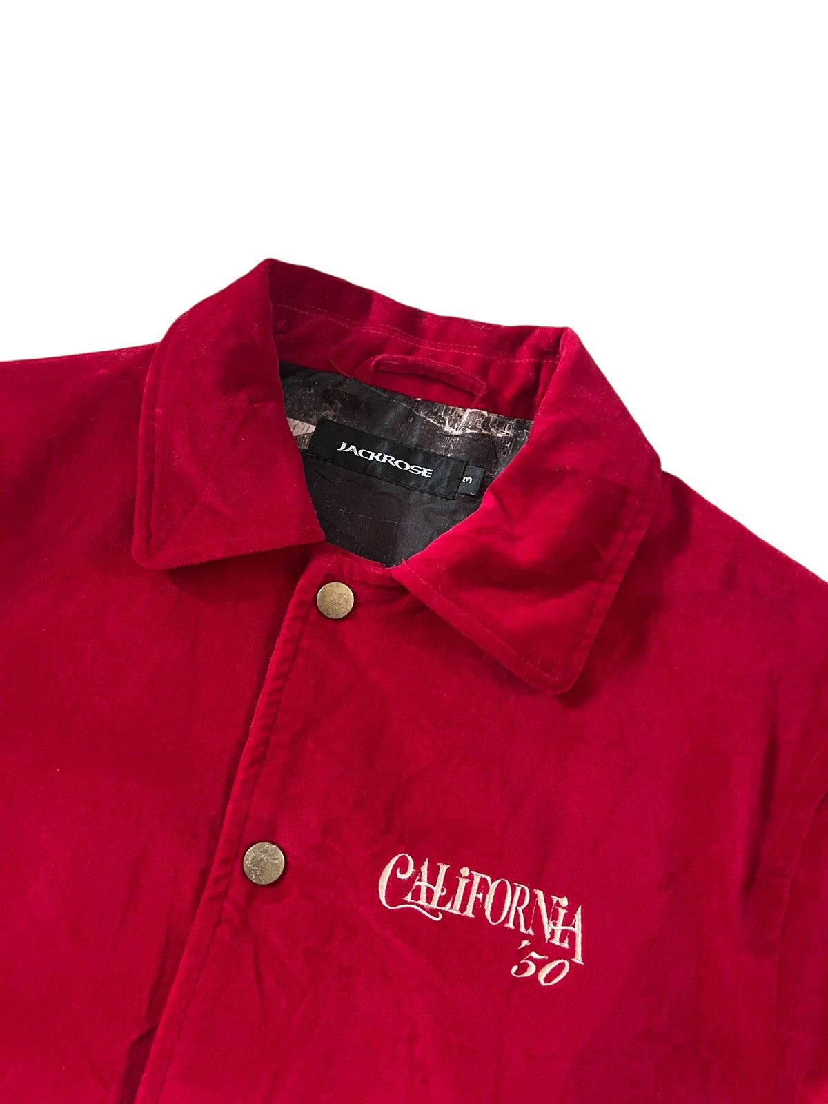 JACKROSE Jackrose Red Velvet Embroidery Souvenir Jacket Size US S / EU 44-46 / 1 - 3 Thumbnail