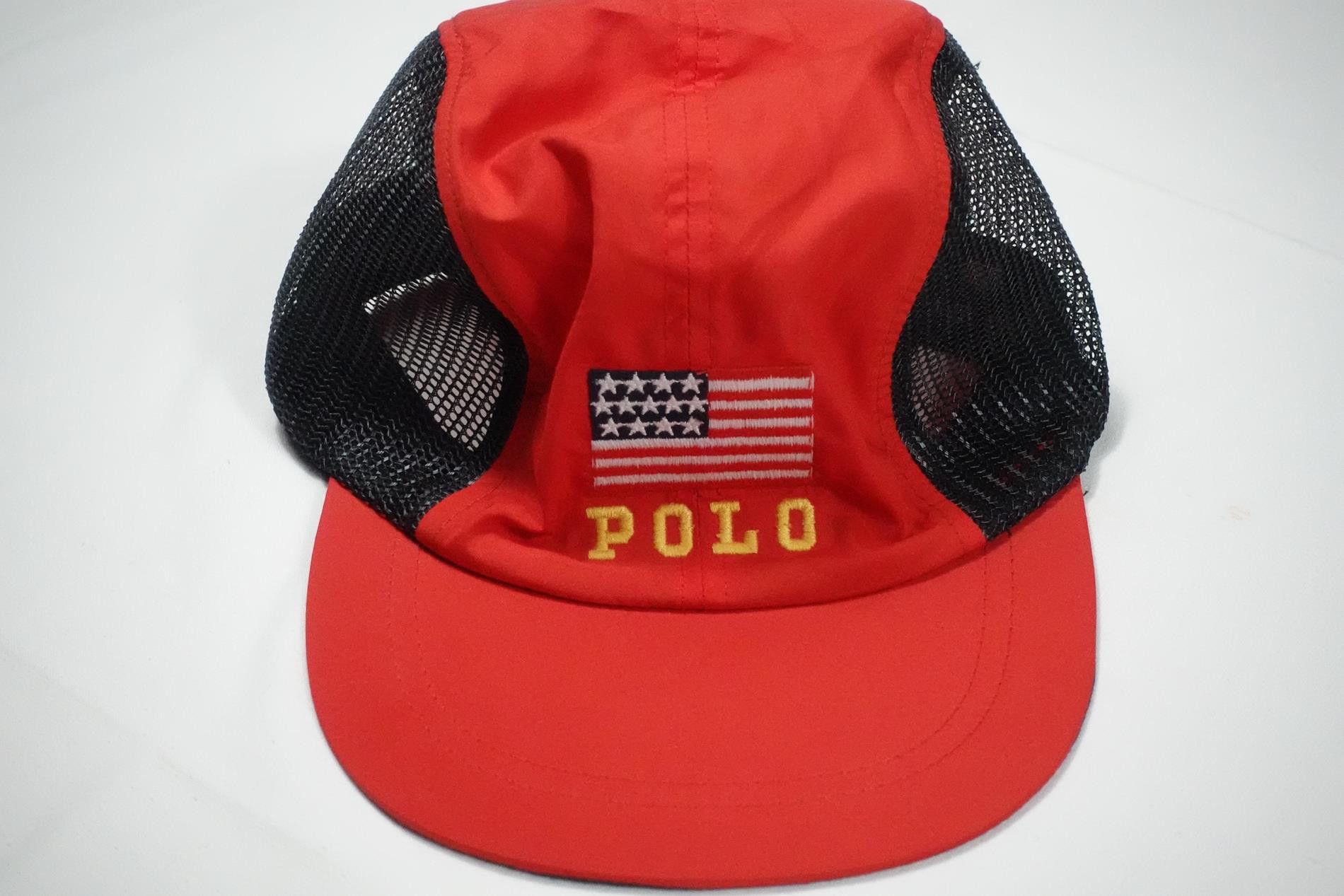 90's 米国製　Ralph Lauren POLO SPORT CAP VTG 1990's Ralph Lauren POLO Sport RL67 Rare Star Adjustable