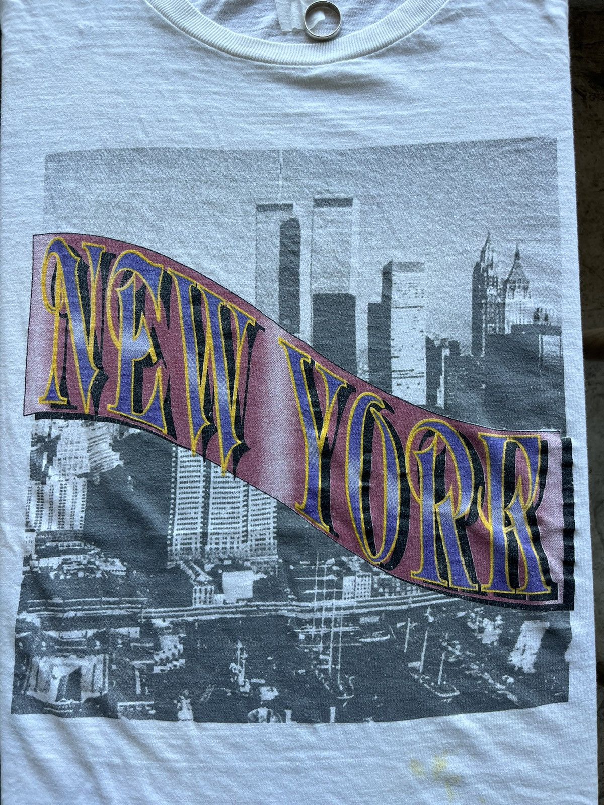 Vintage Vintage NEW YORK Photo 90’s TSHIRT Size US XL / EU 56 / 4 - 5 Thumbnail