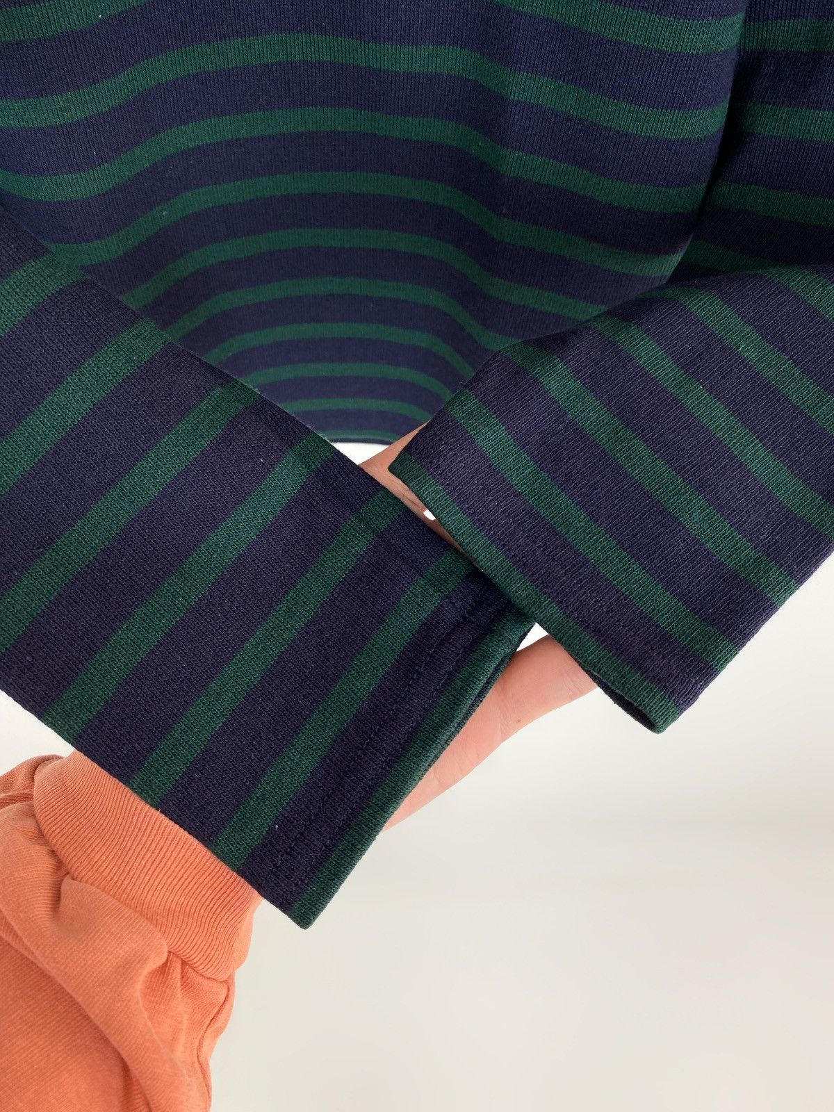 Saint James Saint James Breton Sailor Navy Green Striped Long Sleeve Size XS / US 0-2 / IT 36-38 - 6 Thumbnail
