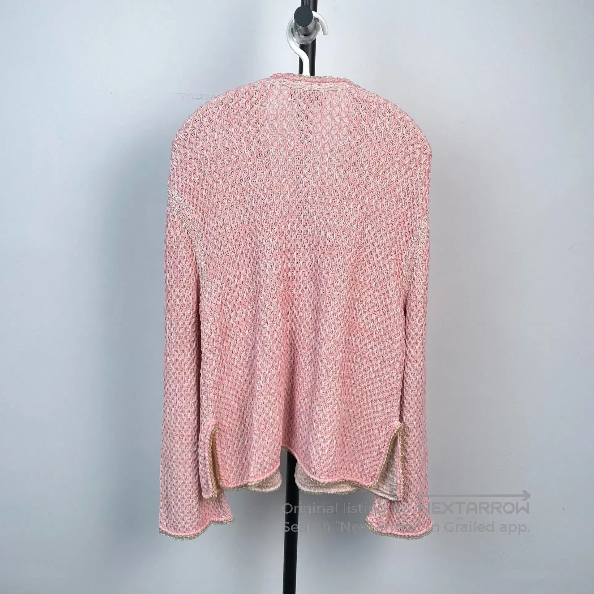 Chanel Chanel Cherry Blossom Pink Knit Open Cardigan Jacket| Size XS / US 0-2 / IT 36-38 - 2 Thumbnail